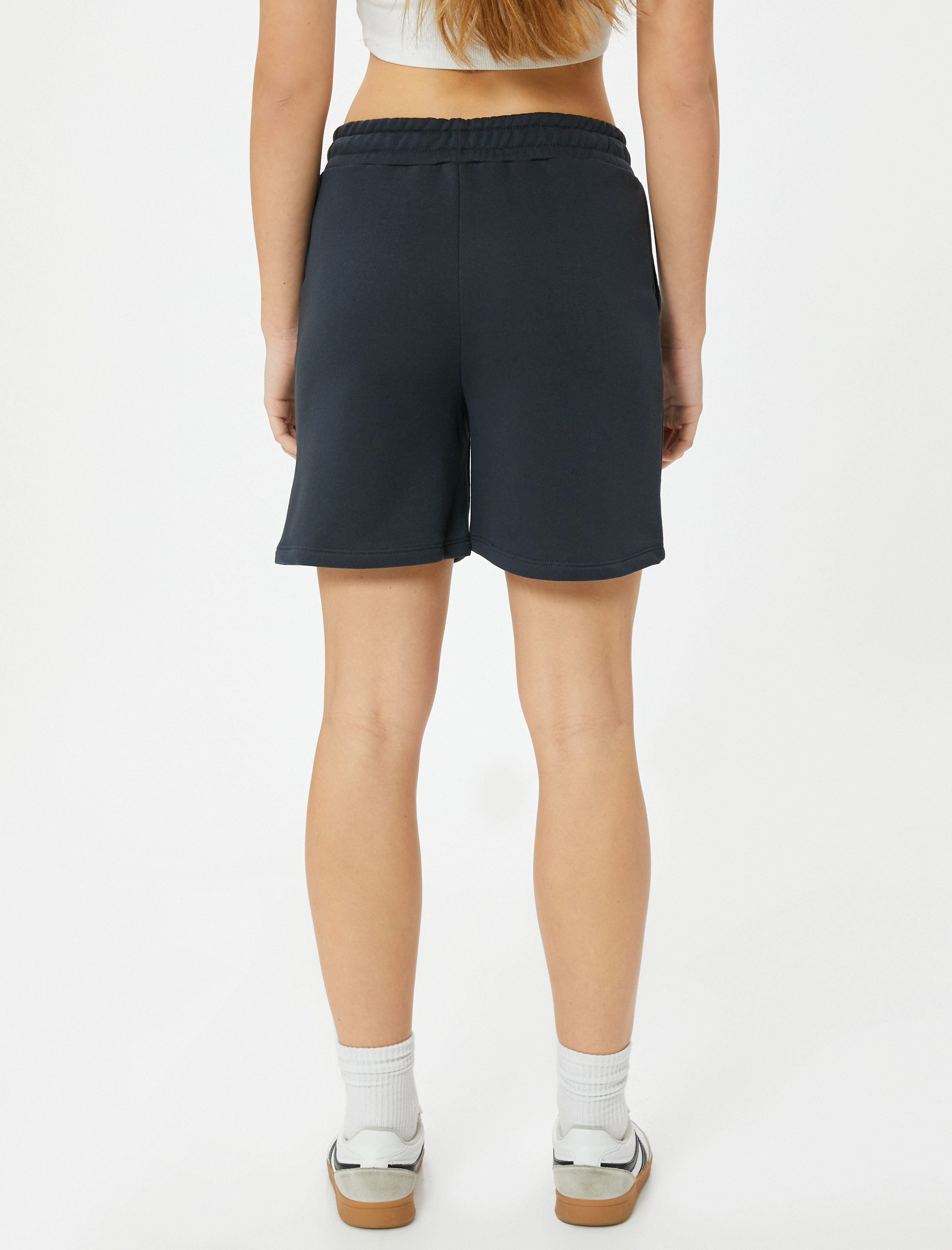   Şort Düz Paça Beli Lastikli Cepli