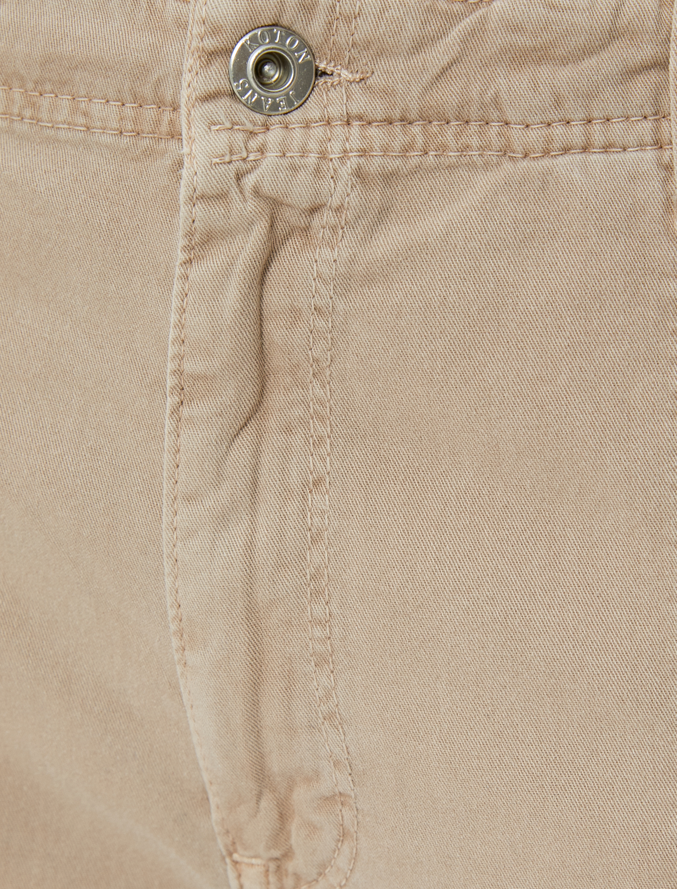   Kargo Pantolon Düz Paça Cepli  Standart Bel - Eve Cargo Straight Jeans