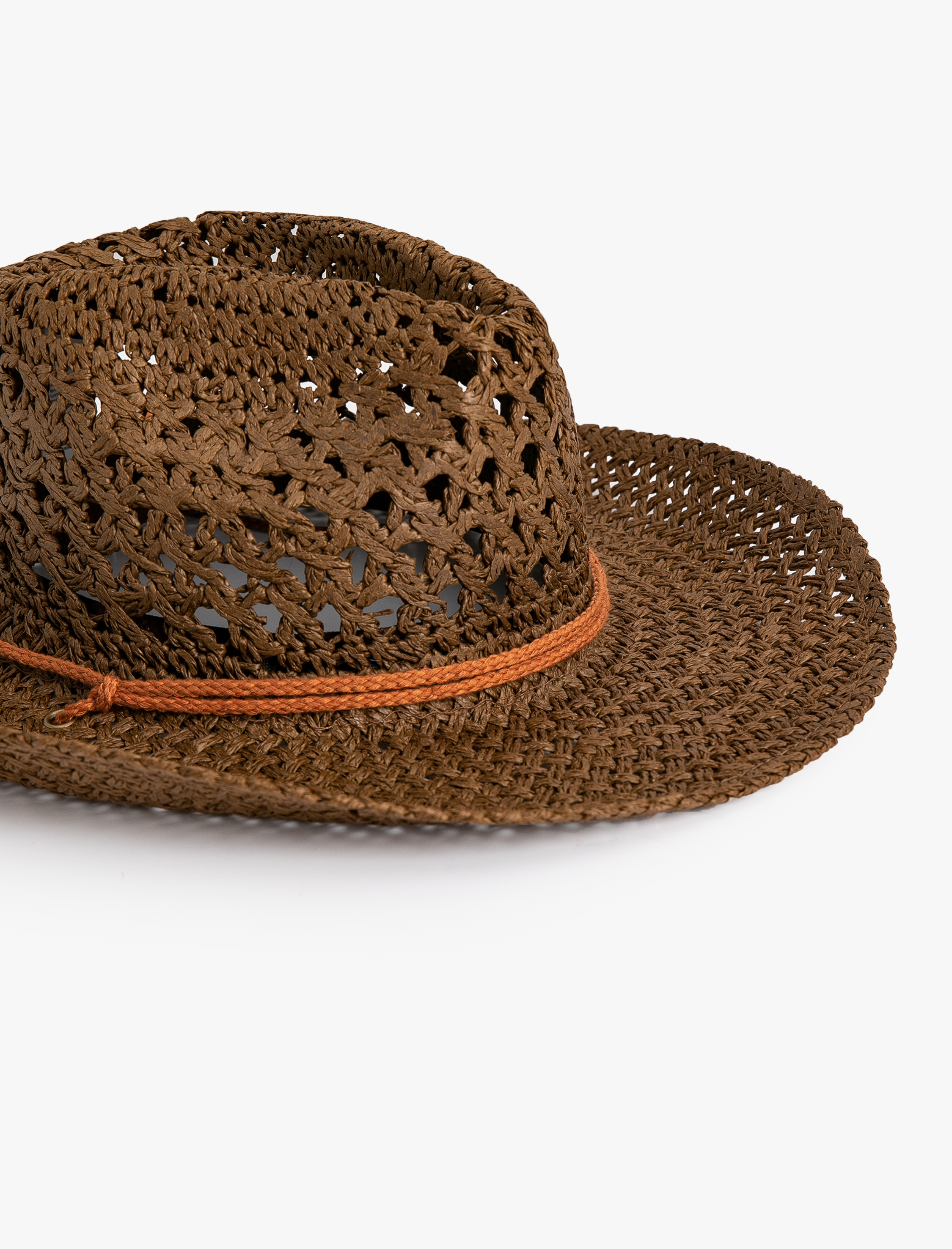  Kadın Hasır Şapka Halat Detaylı