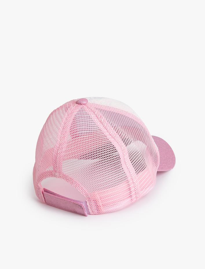 Kız Çocuk Fileli Kep Şapka Pullu Payetli