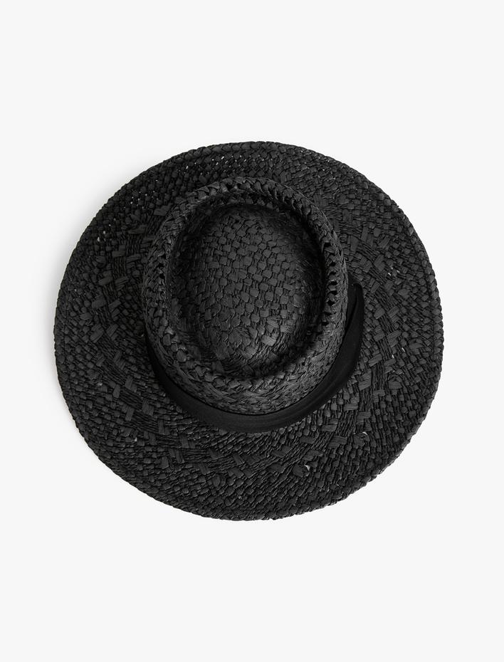 Kadın Hasır Şapka Bant Detaylı