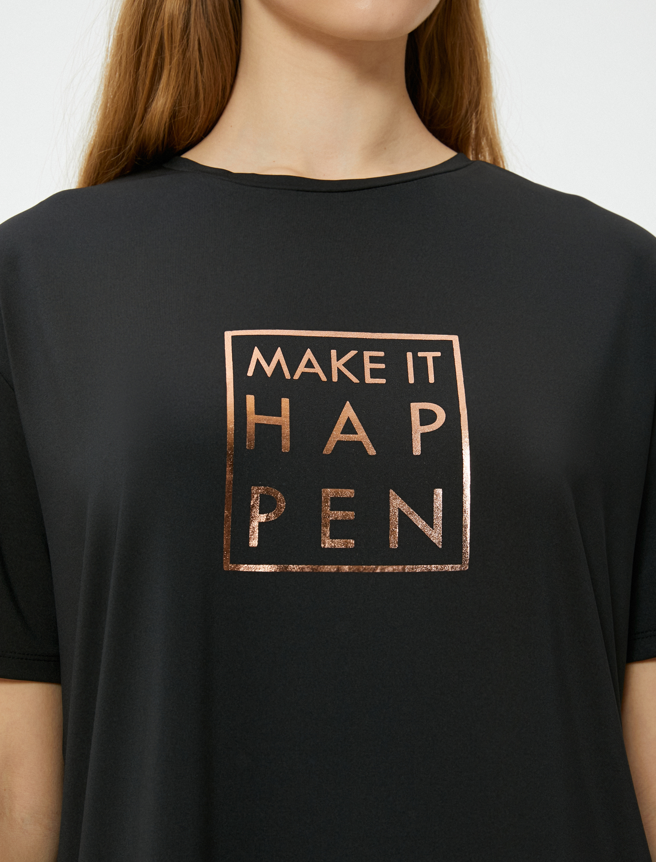   Baskılı Spor Tişört Kısa Kollu Bisiklet Yaka Rahat Kalıp