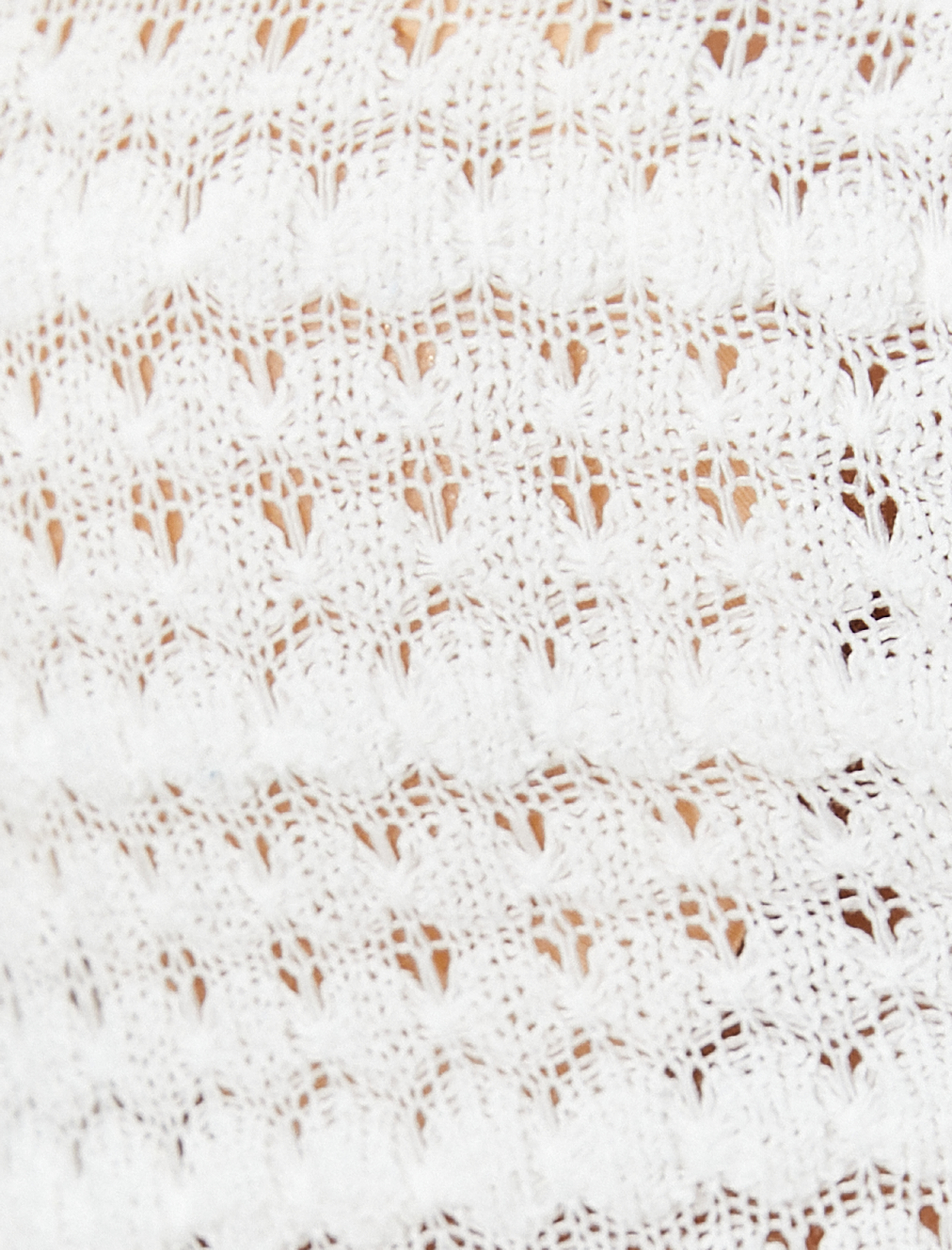   Kroşe Üst Crop Önü Kopçalı Ajurlu U Yaka Kalın Askılı