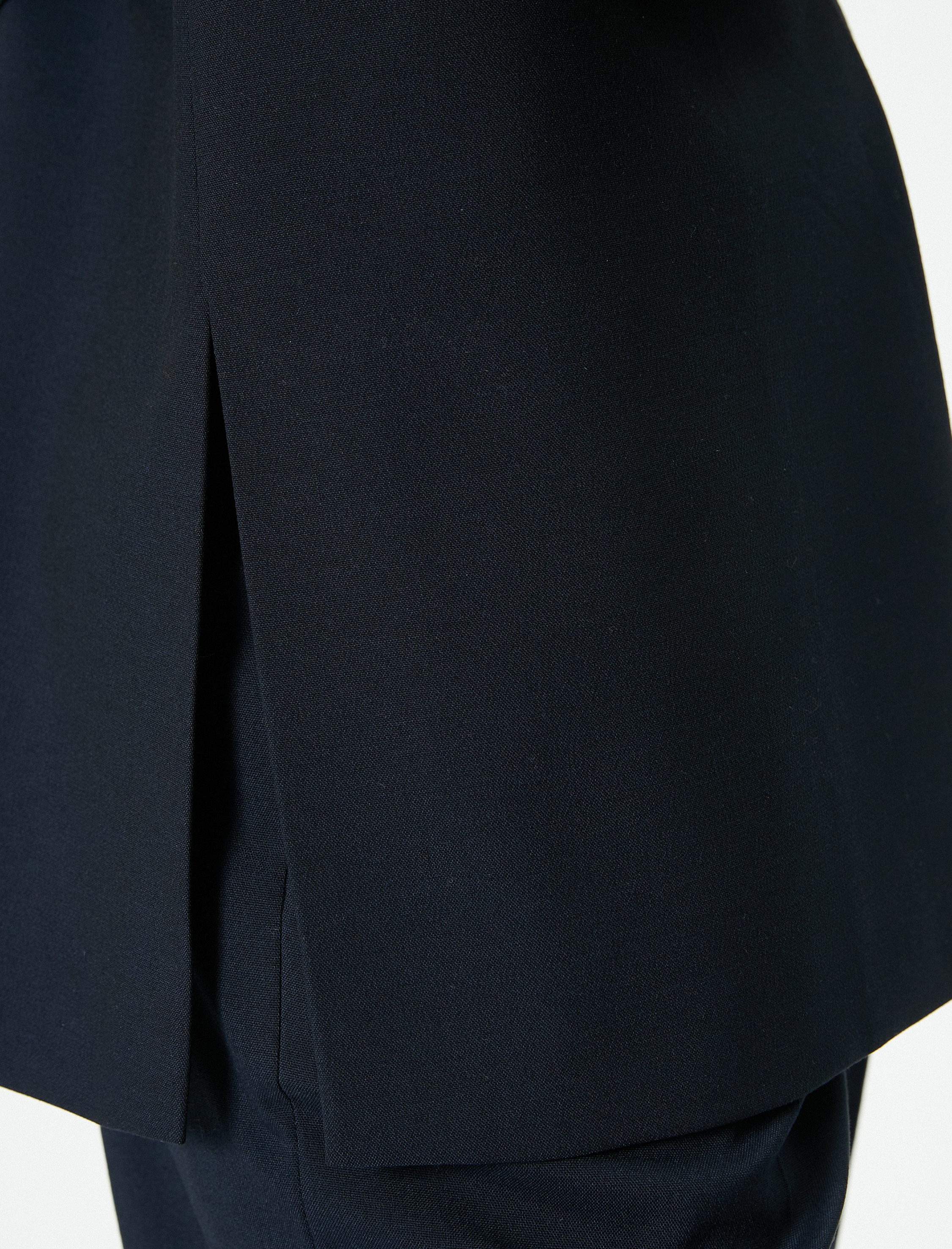   Uzun Kumaş Yelek Kolsuz Düğmeli Rahat Kalıp