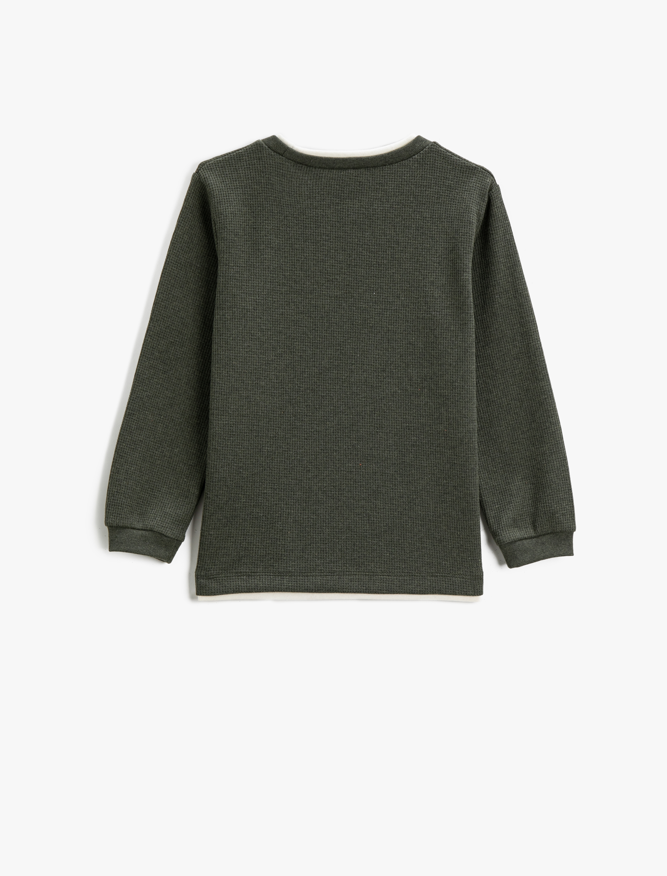  Erkek Çocuk Basic Sweatshirt Bisiklet Yaka