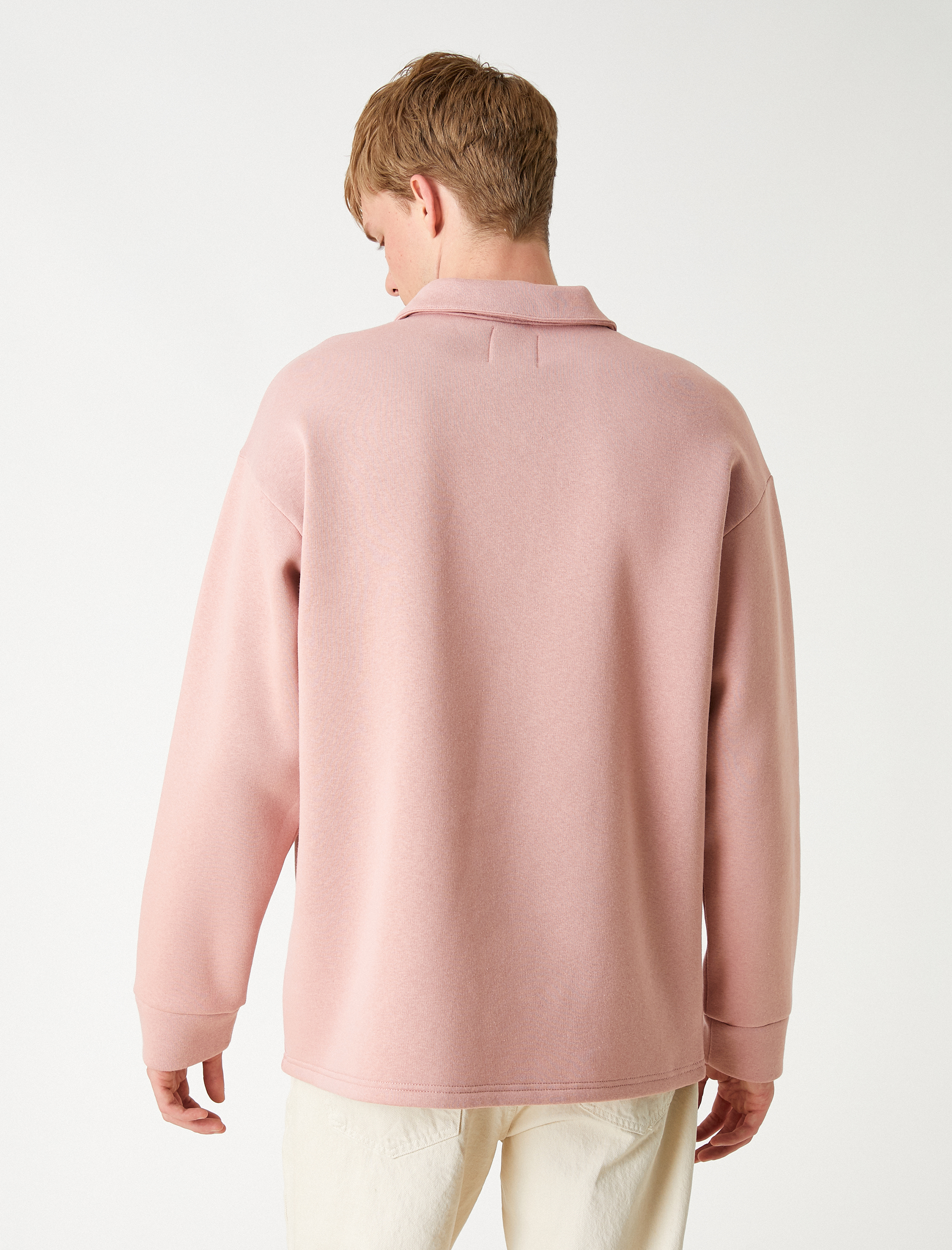   Gömlek Yaka Sweatshirt Şardonlu