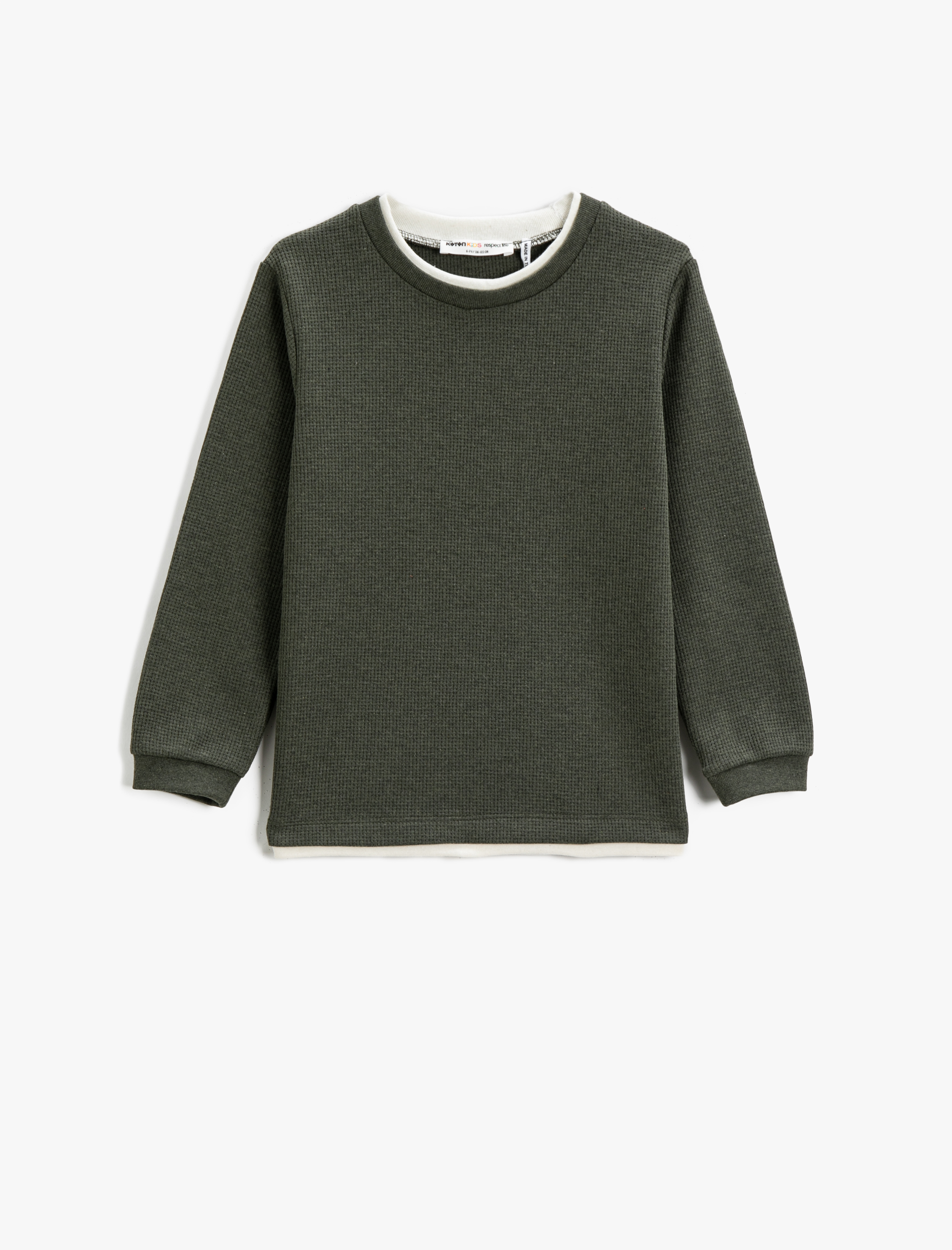  Erkek Çocuk Basic Sweatshirt Bisiklet Yaka