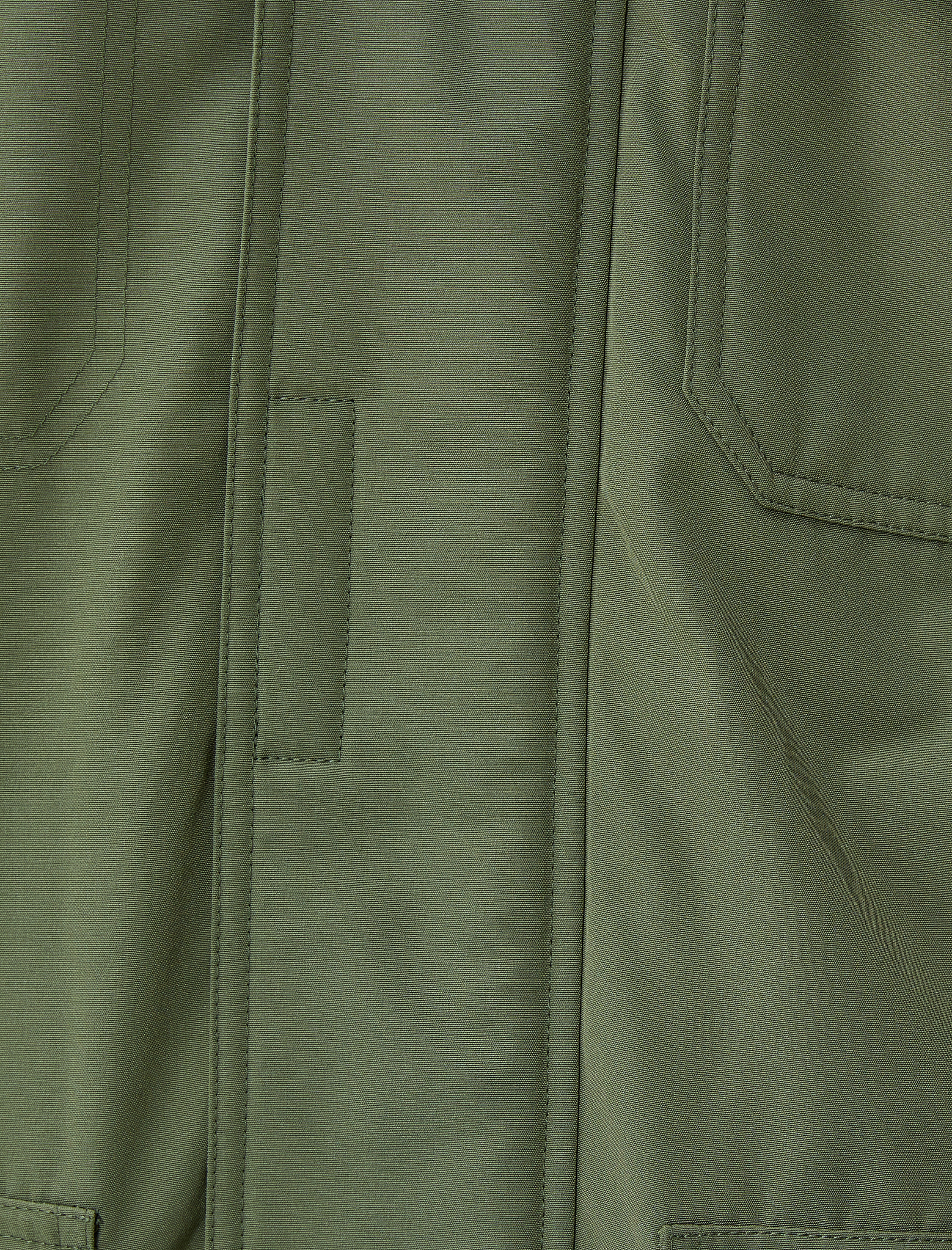 Fermuarlı Kapşonlu Parka Cepli Peluş Detaylı