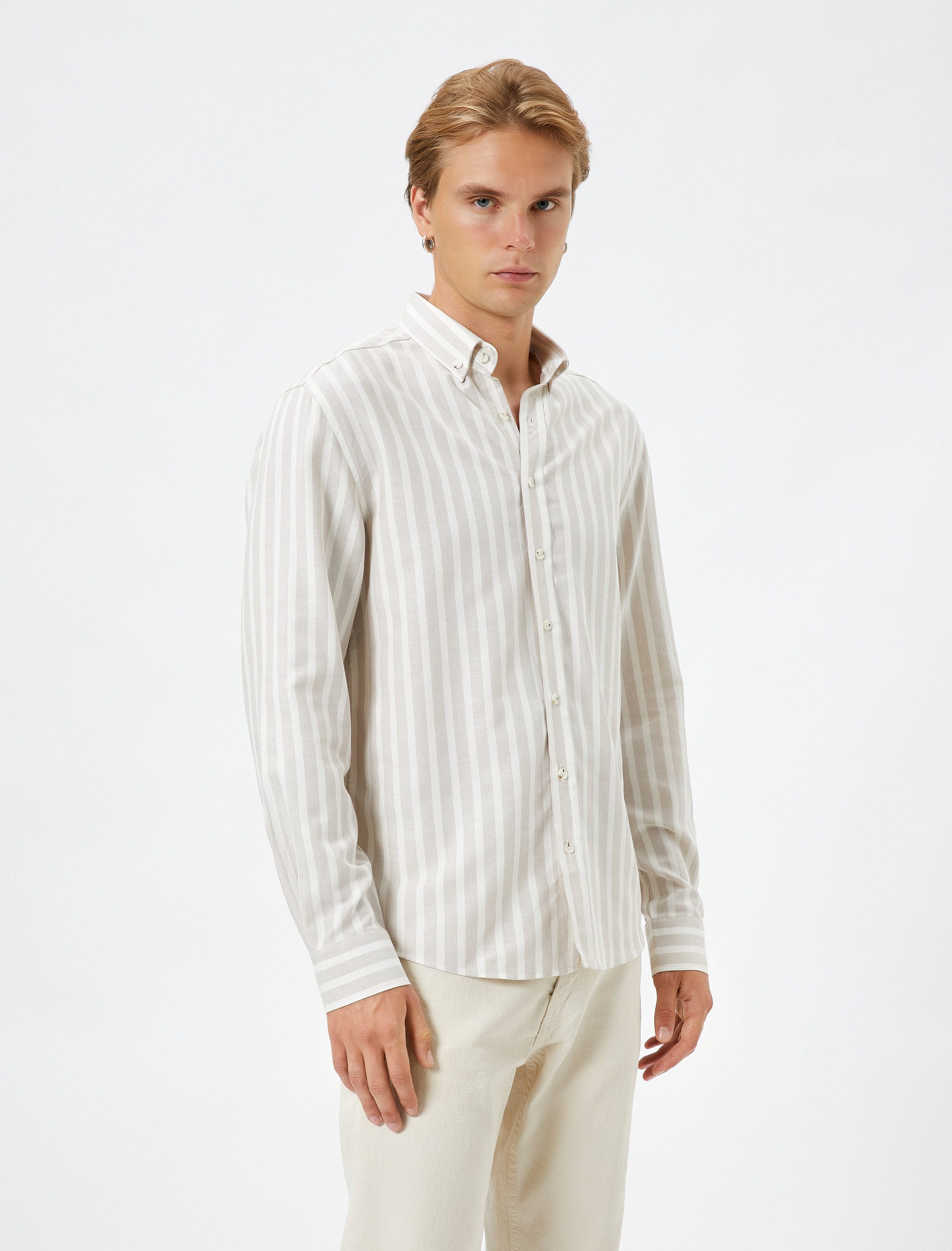   Klasik Gömlek Uzun Kollu Slim Fit Düğmeli