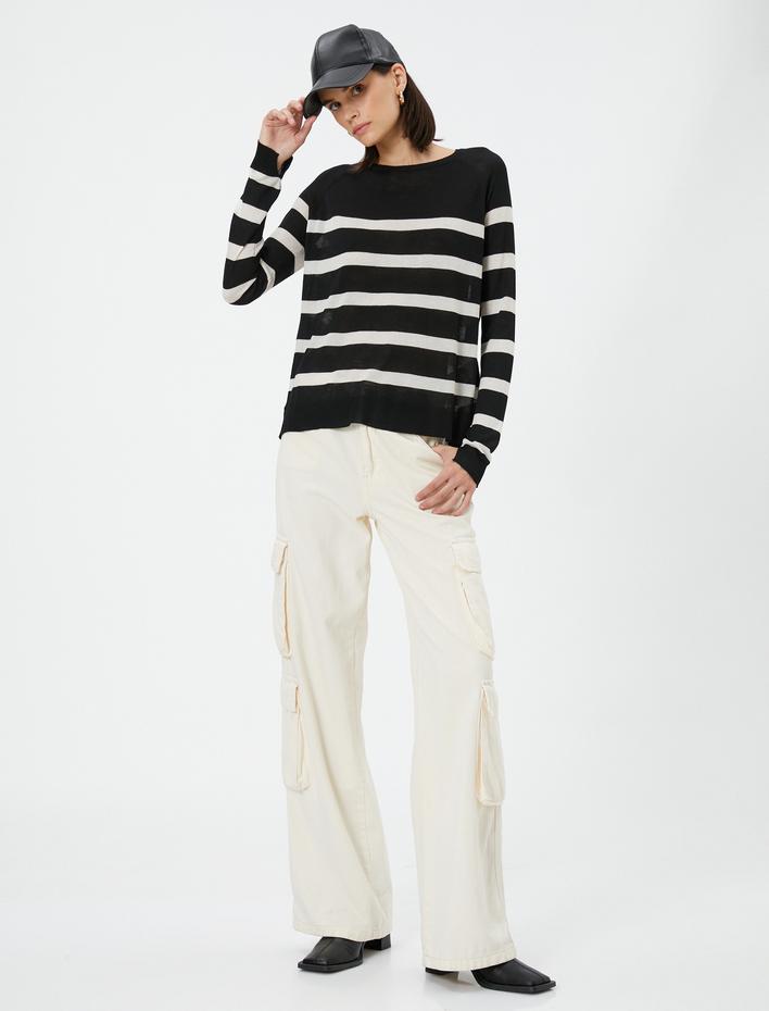  Triko Kazak Basic Bisiklet Yaka Uzun Kollu