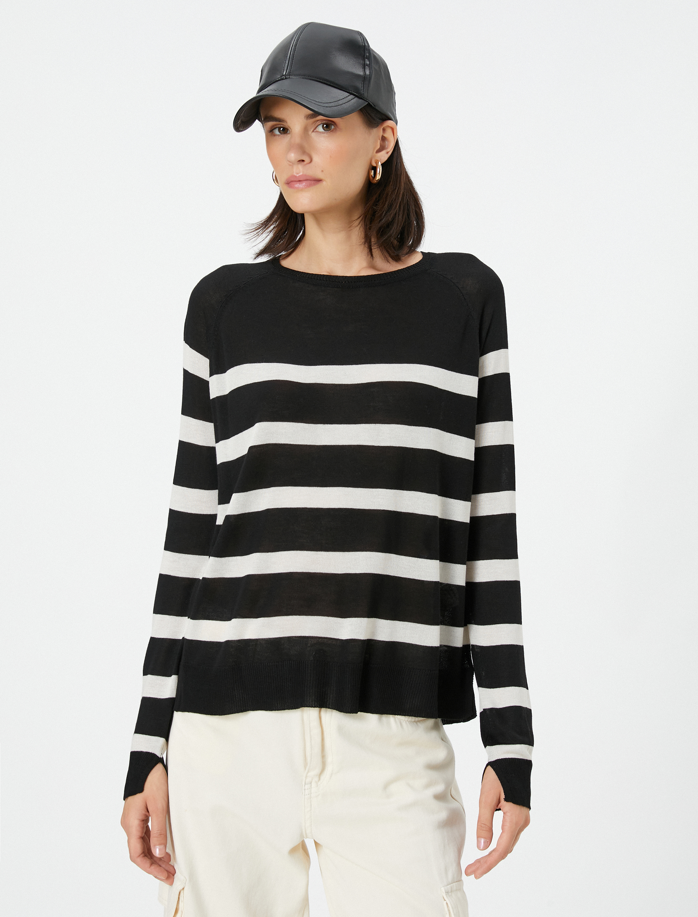   Triko Kazak Basic Bisiklet Yaka Uzun Kollu