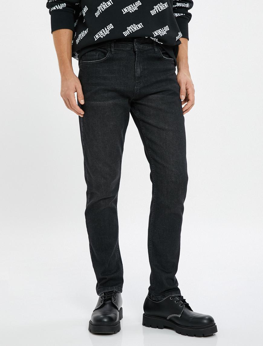   Slim Fit Kot Pantolon Cepli Pamuklu - Brad Jean