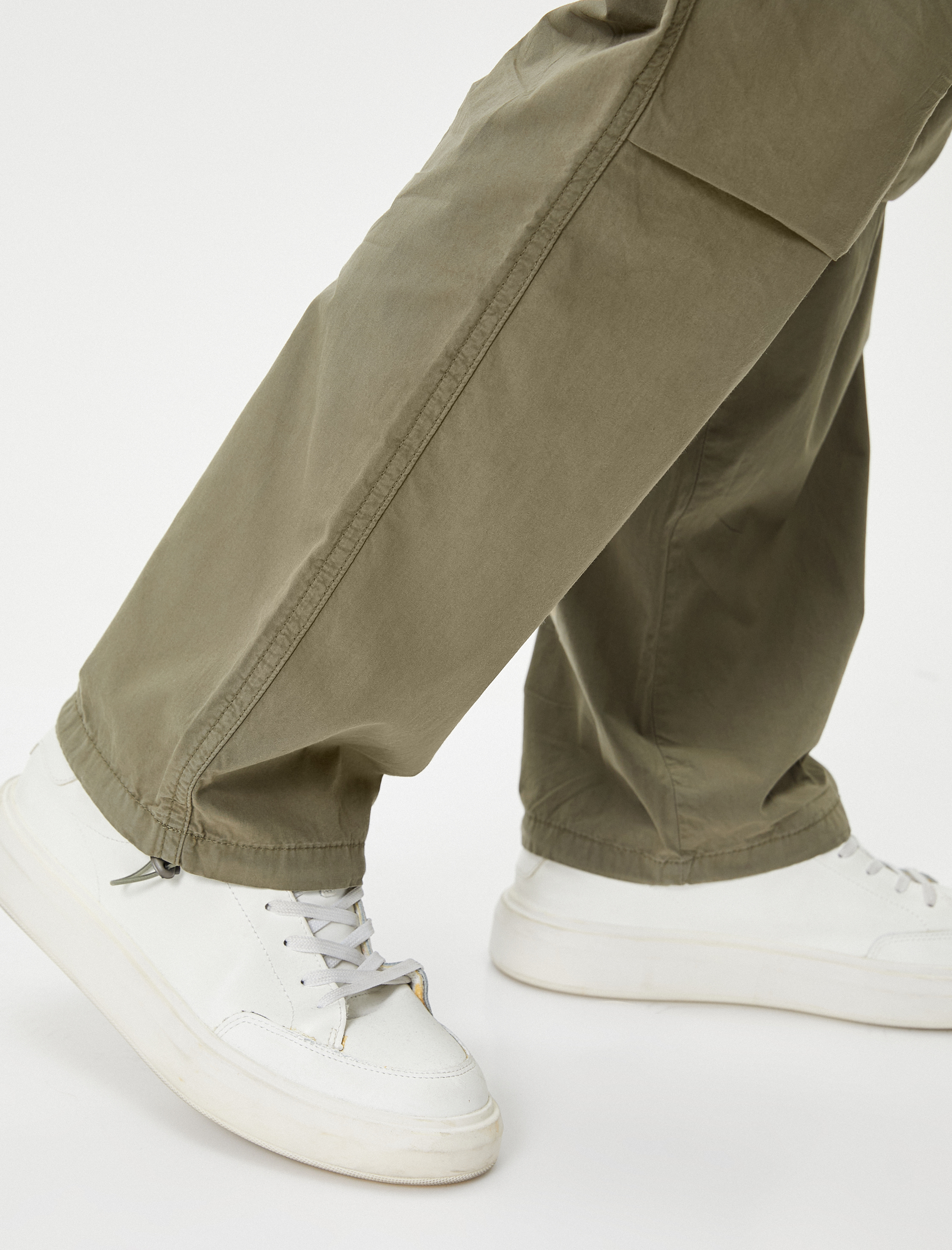   Paraşüt Bol Pantolon Oversize Beli Bağcıklı Cep Detaylı