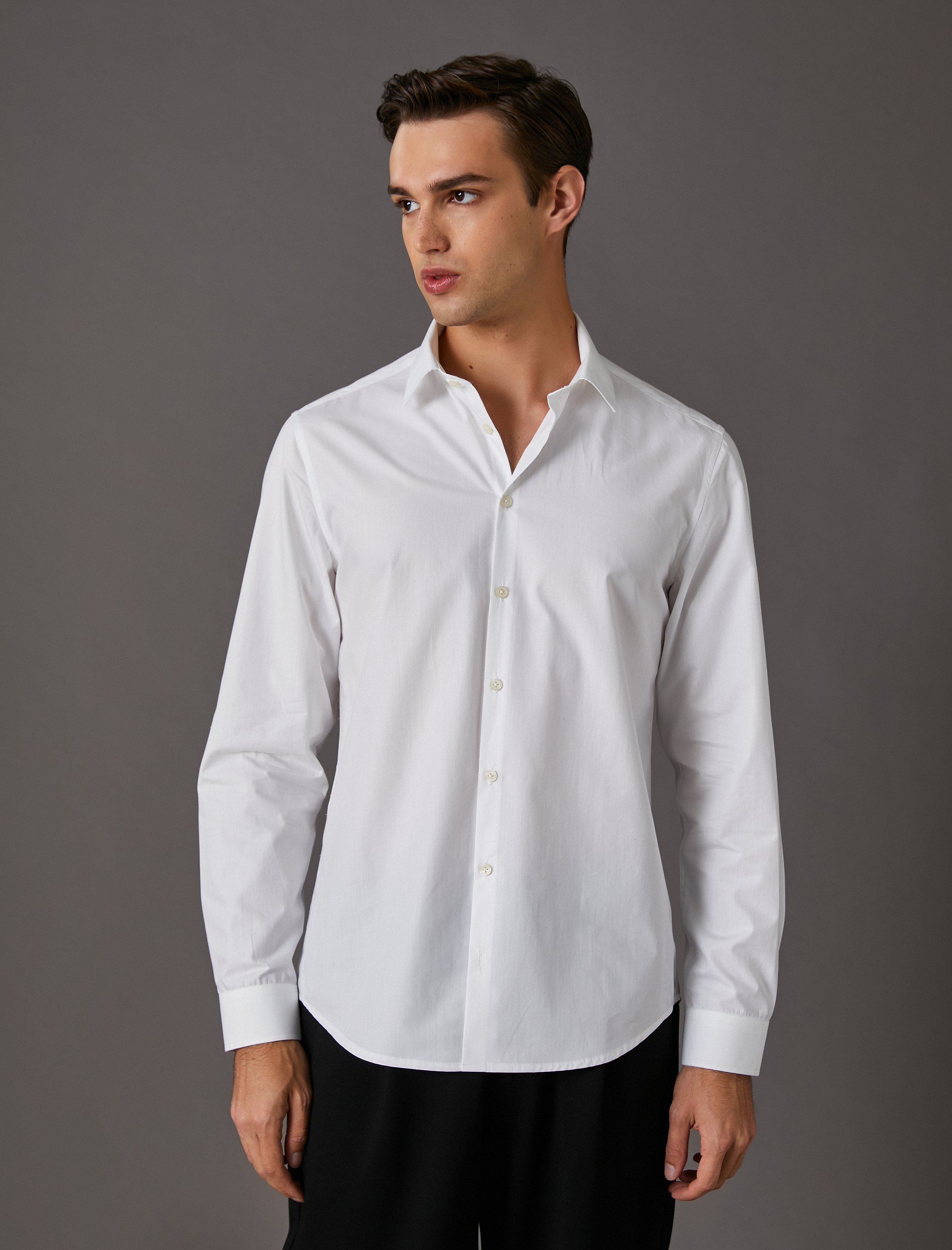   Klasik Gömlek Slim Fit Uzun Kollu Düğmeli