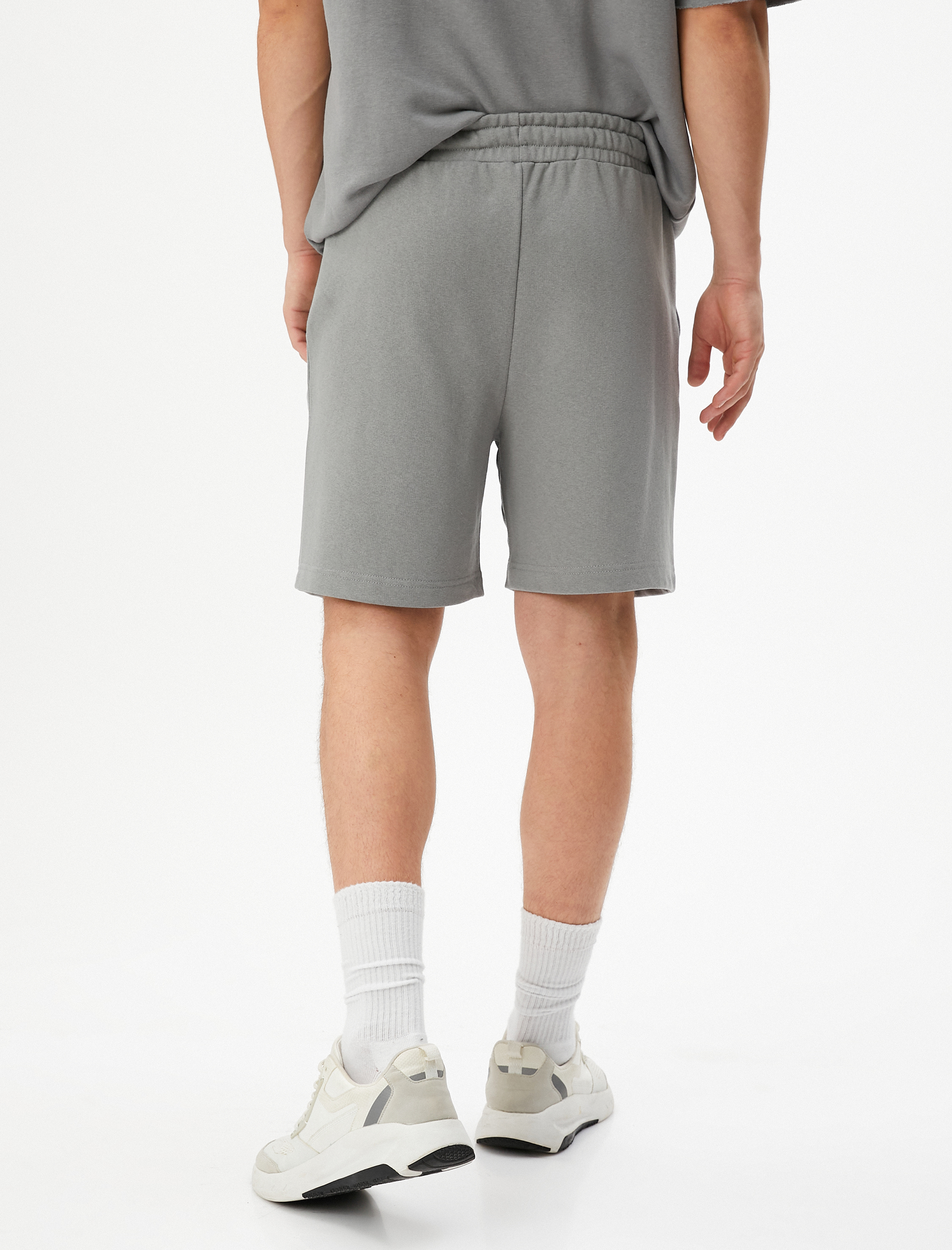   Basic Dokuma Şort Beli Bağcıklı Cep Detaylı