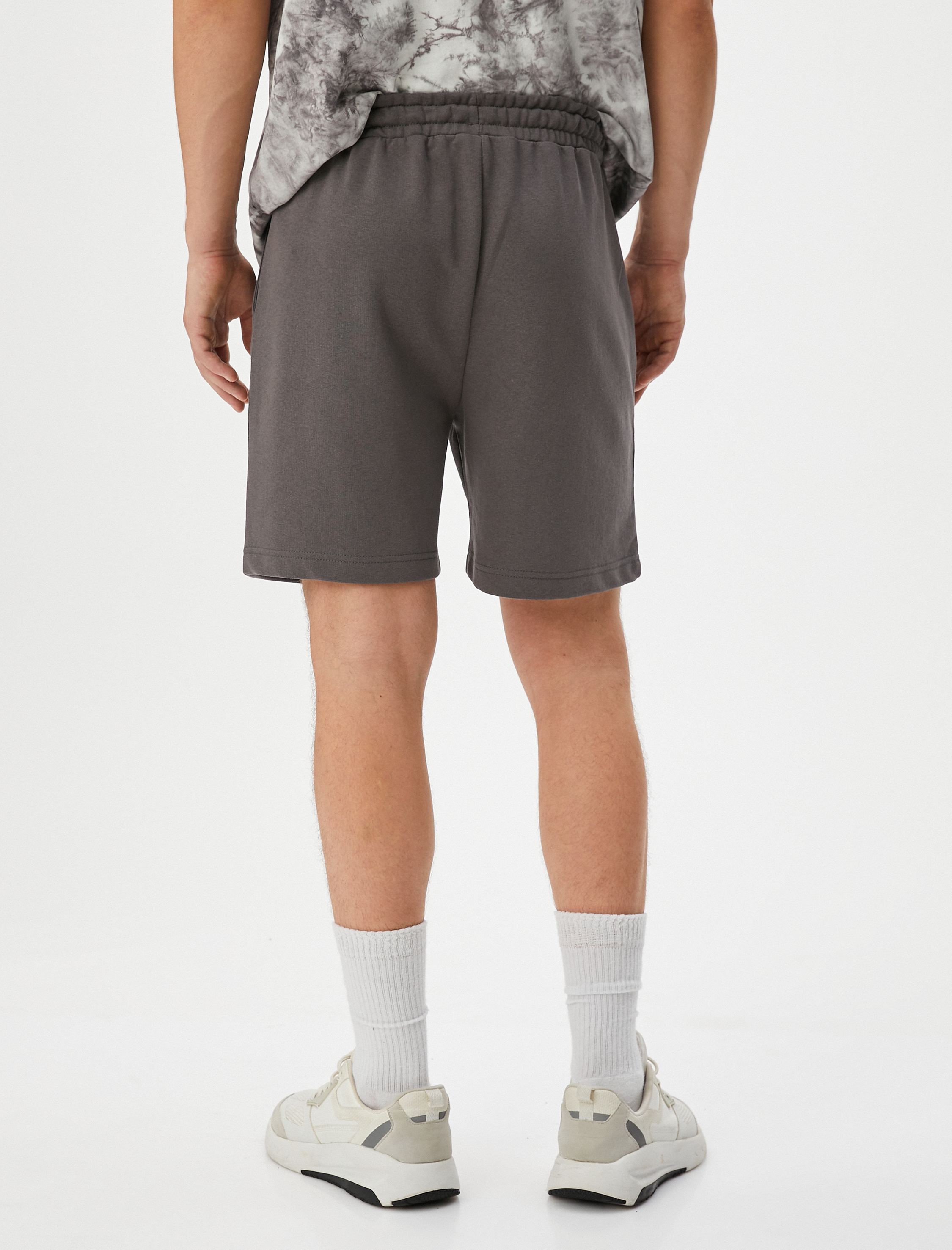   Basic Dokuma Şort Beli Bağcıklı Cep Detaylı