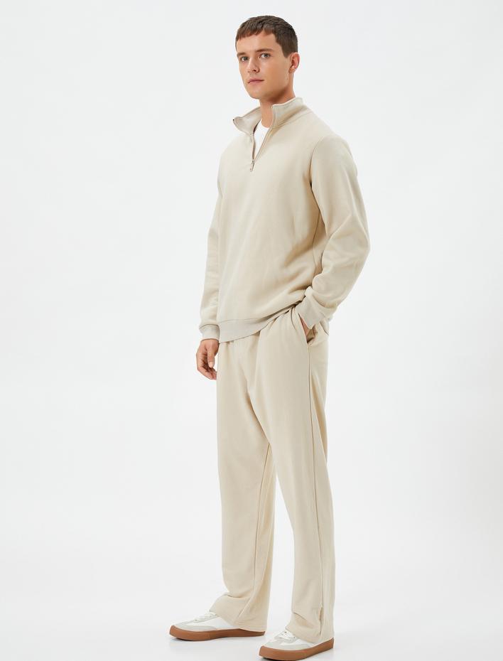  Bol Paça Eşofman Altı Beli Bağcıklı Cepli