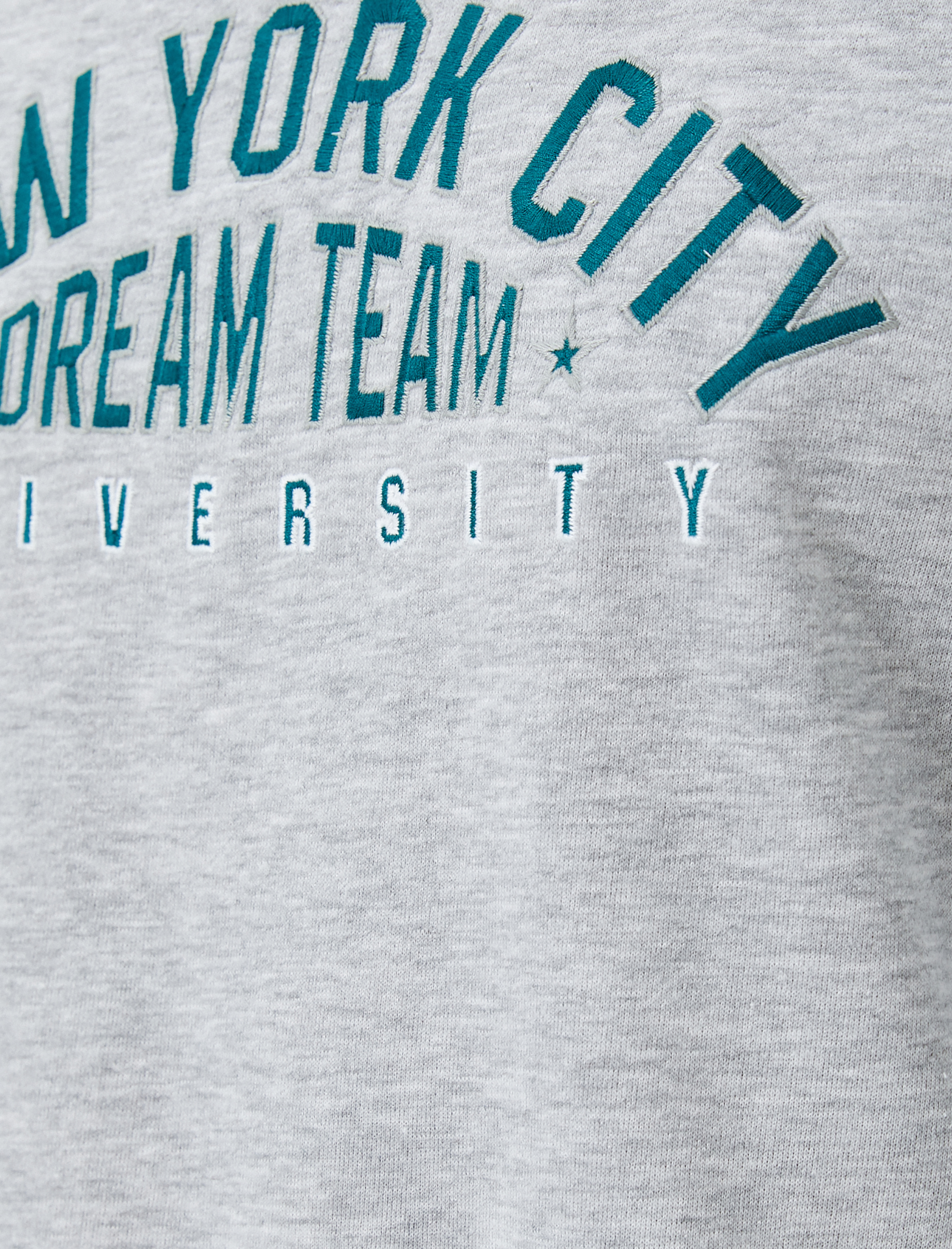   Kolej Sweatshirt Slogan Baskılı Bisiklet Yaka Uzun Kollu