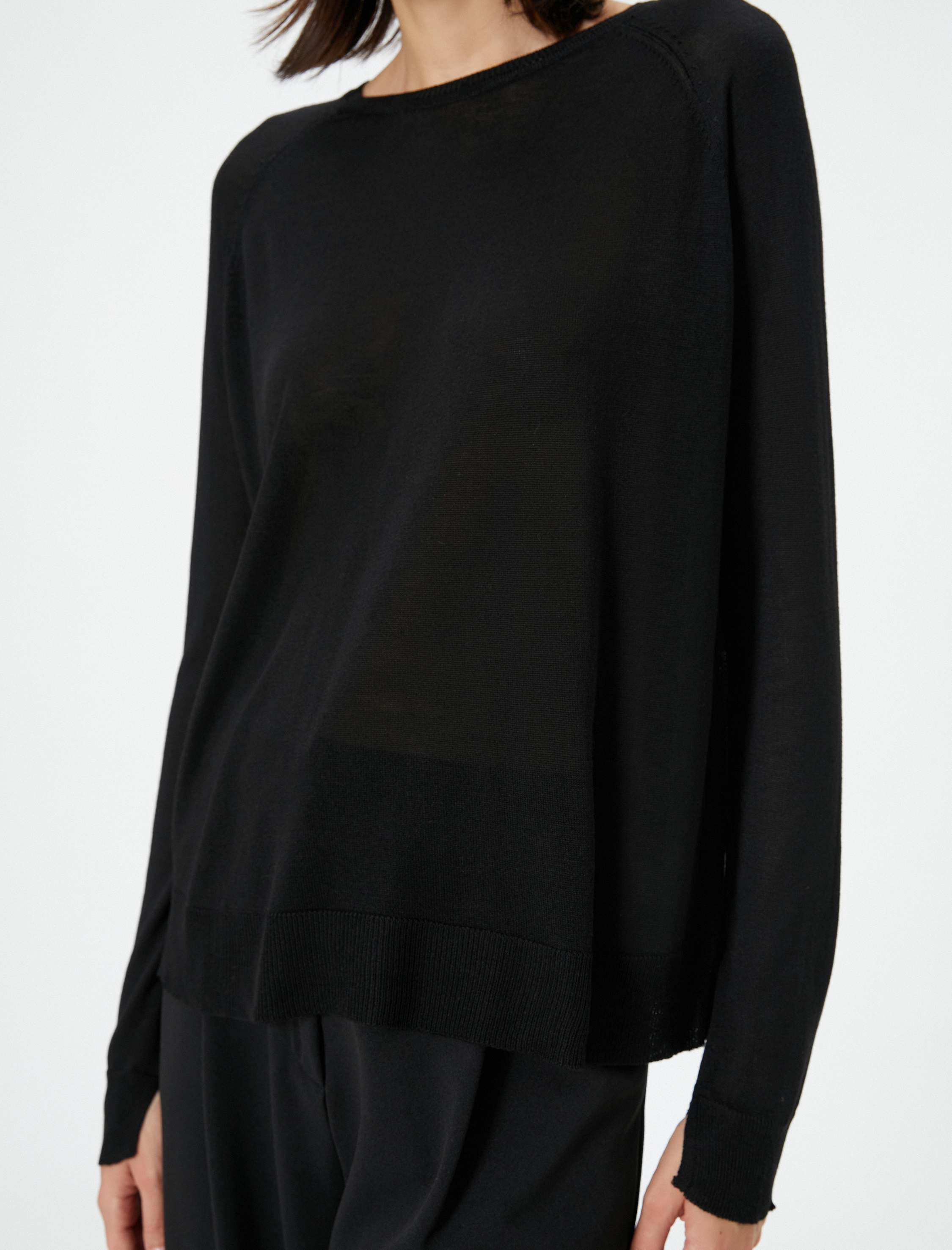   Triko Kazak Basic Bisiklet Yaka Uzun Kollu