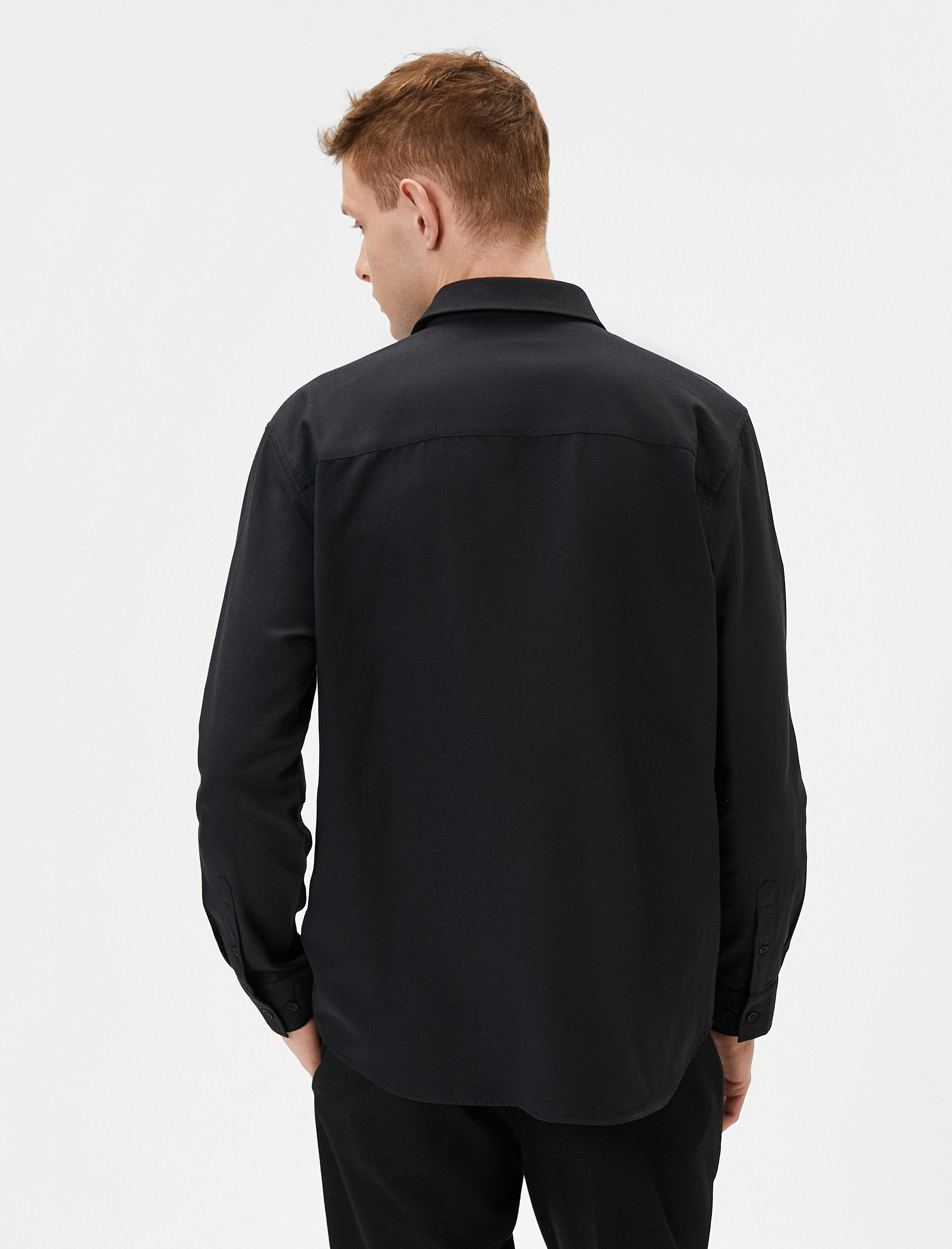   Klasik Gömlek Basic Düğmeli Uzun Kollu Regular Fit