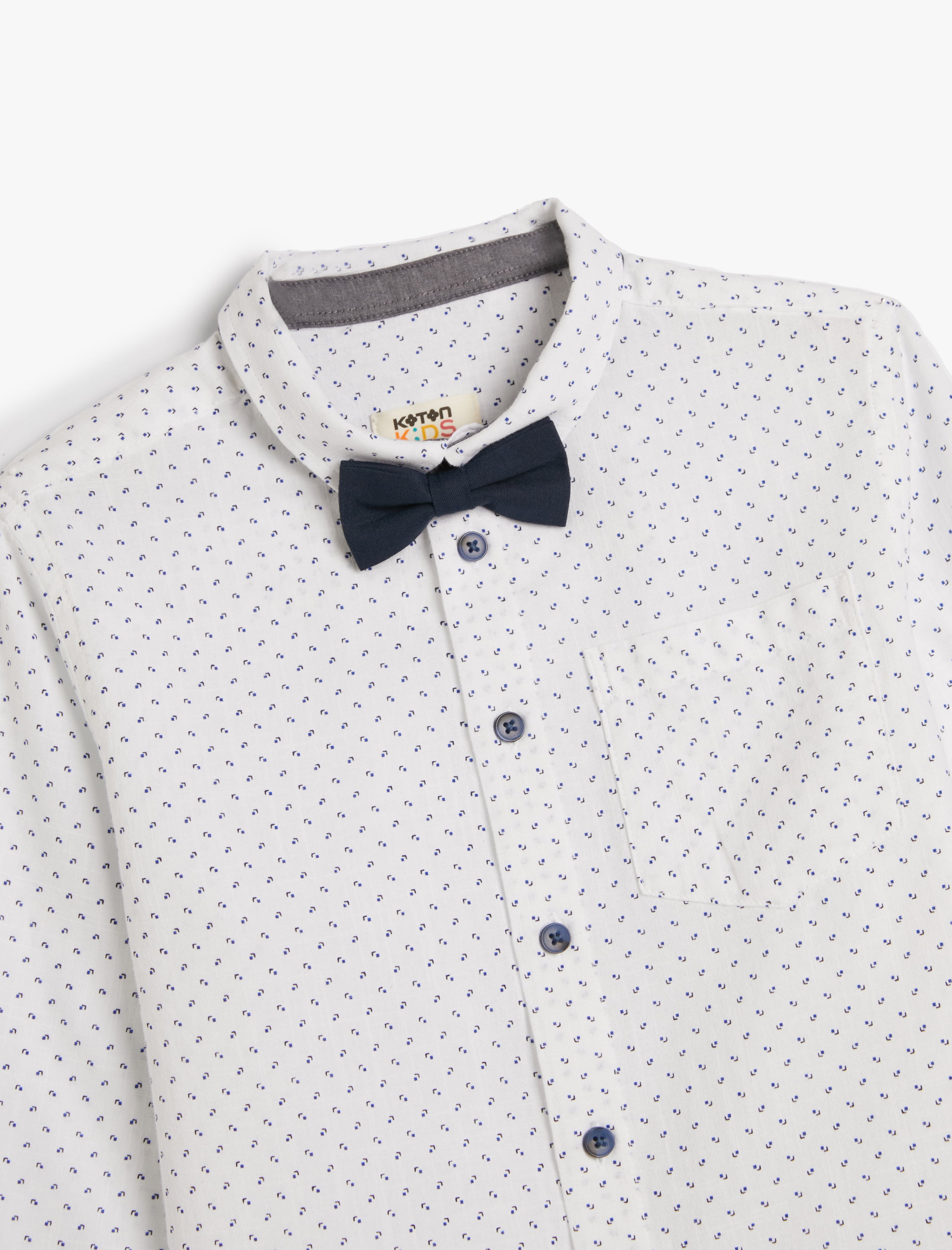  Erkek Çocuk Papyonlu Gömlek Uzun Kollu Klasik Yaka