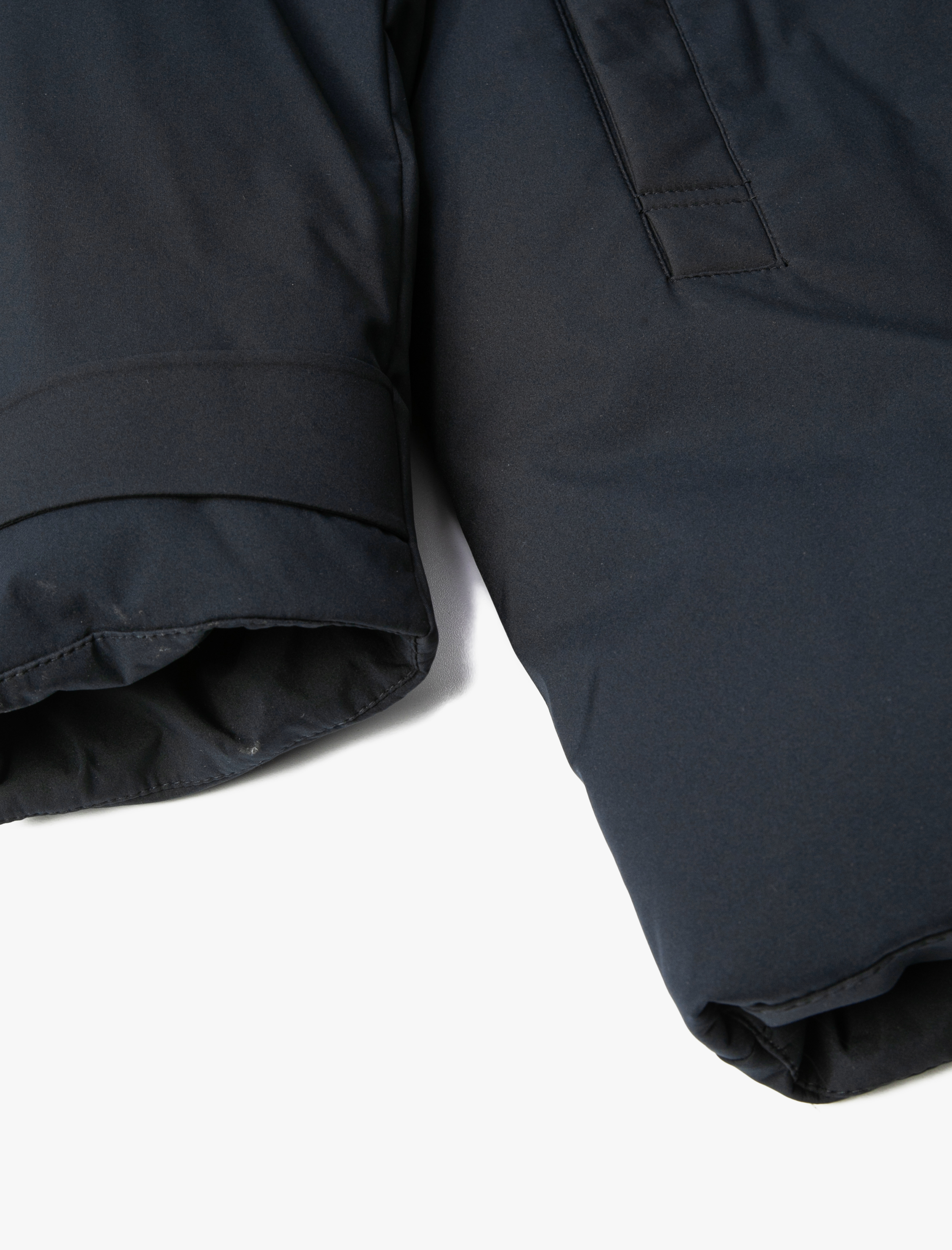   Çıkarılabilir Kapüşonlu Uzun Anorak Mont Fermuarlı Baskı Detaylı