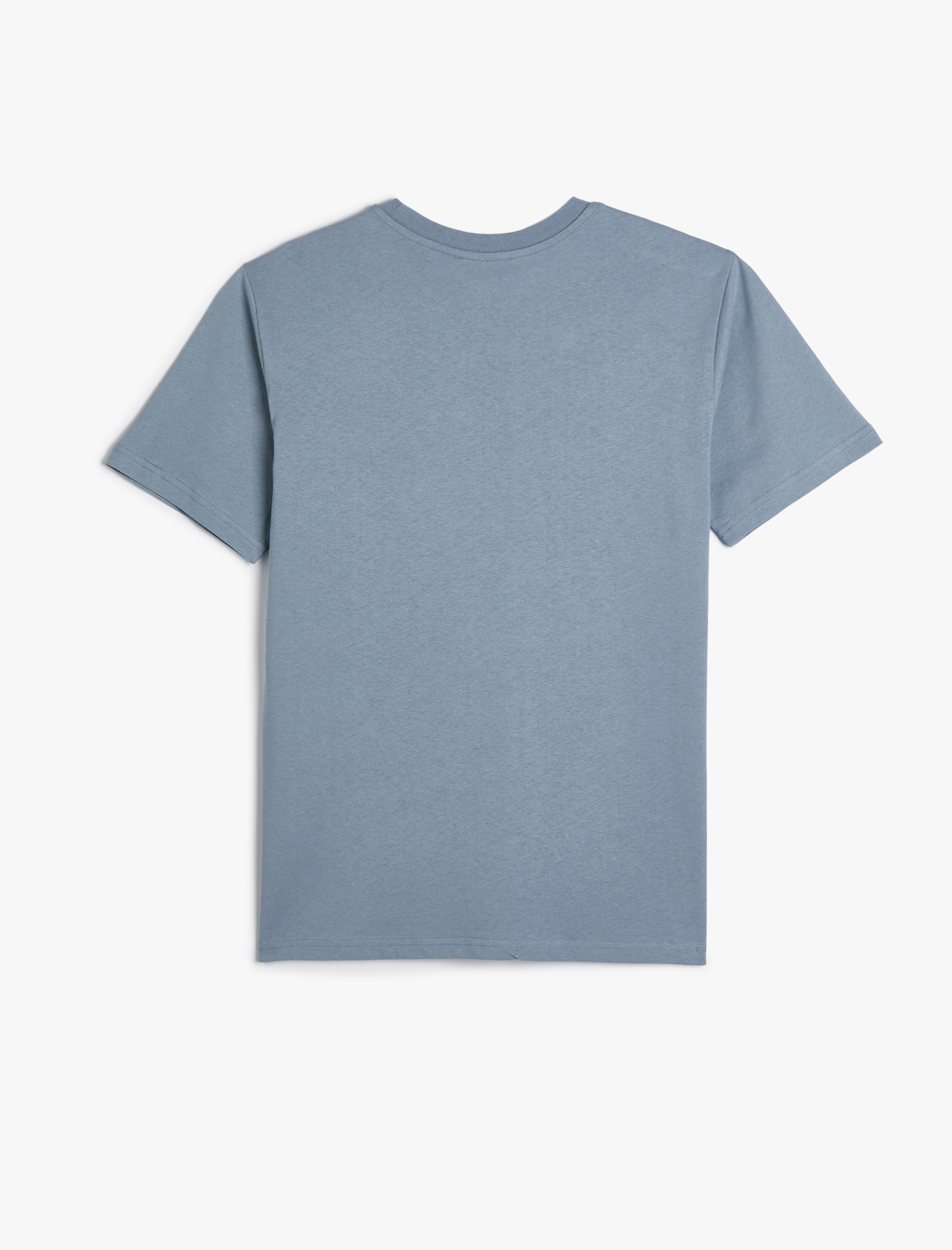   Slogan Baskılı Tişört Slim Fit Bisiklet Yaka Kısa Kollu Pamuklu