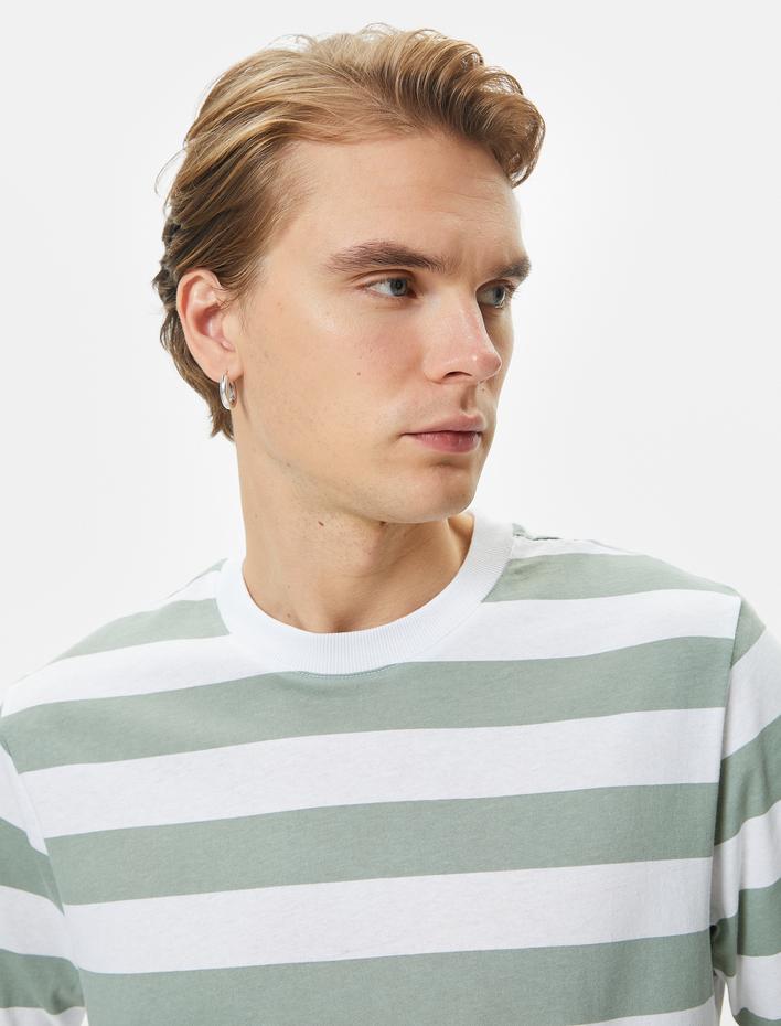  Bisiklet Yaka Tişört Kısa Kollu Pamuklu