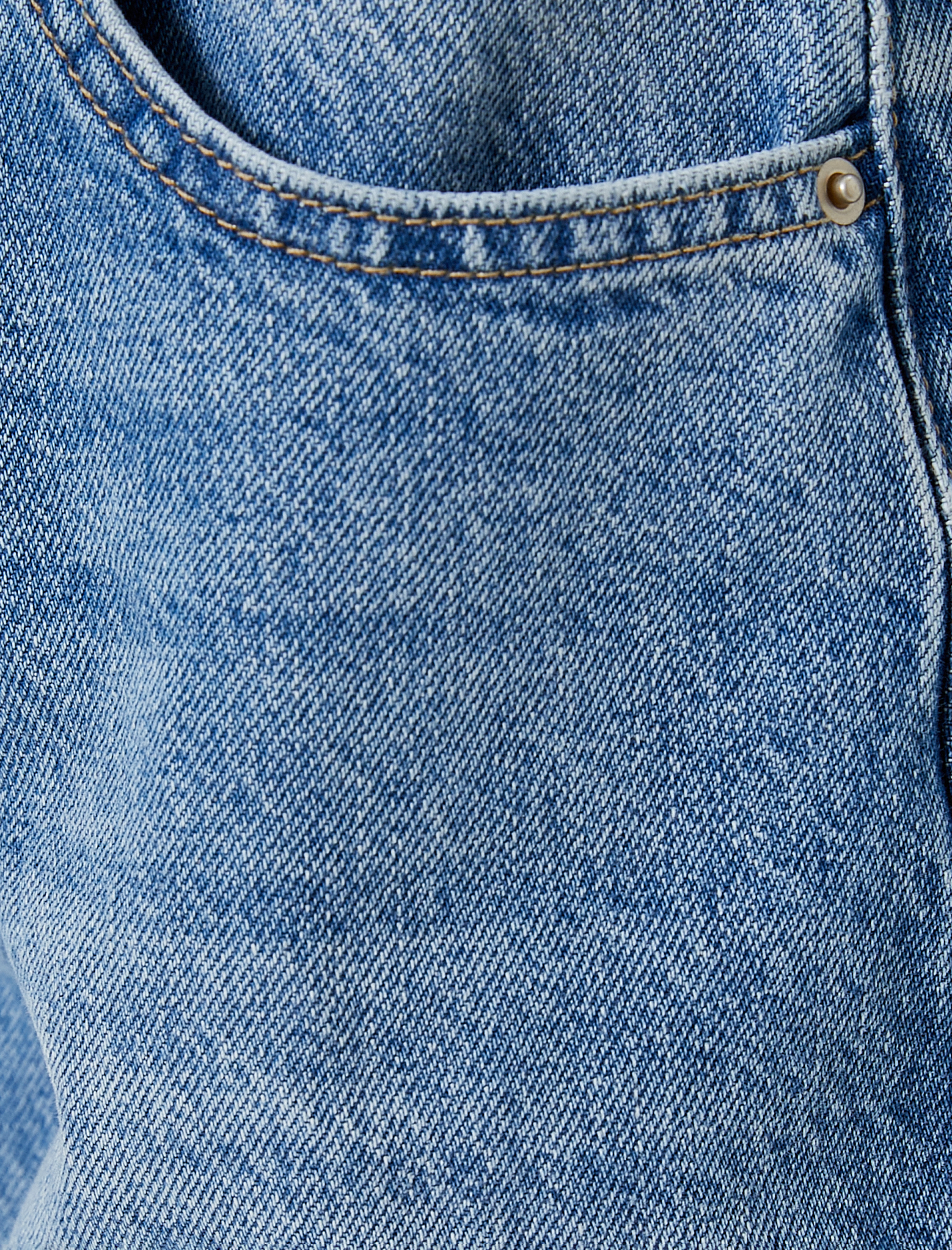   Straight Jean Kot Pantolon Yüksek Bel Düz Paça  - Eve Jeans