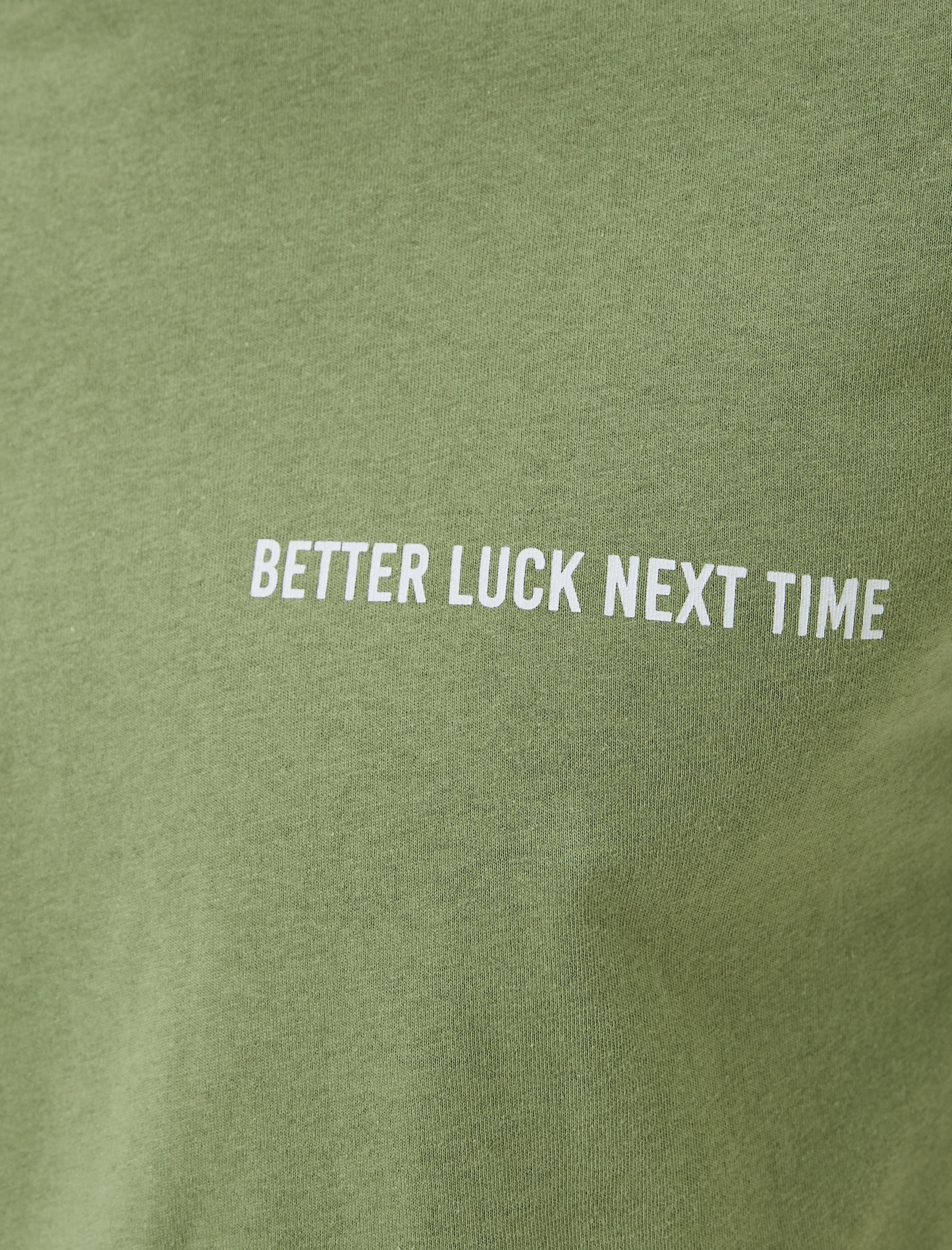   Slogan Baskılı Tişört Slim Fit Bisiklet Yaka Kısa Kollu Pamuklu