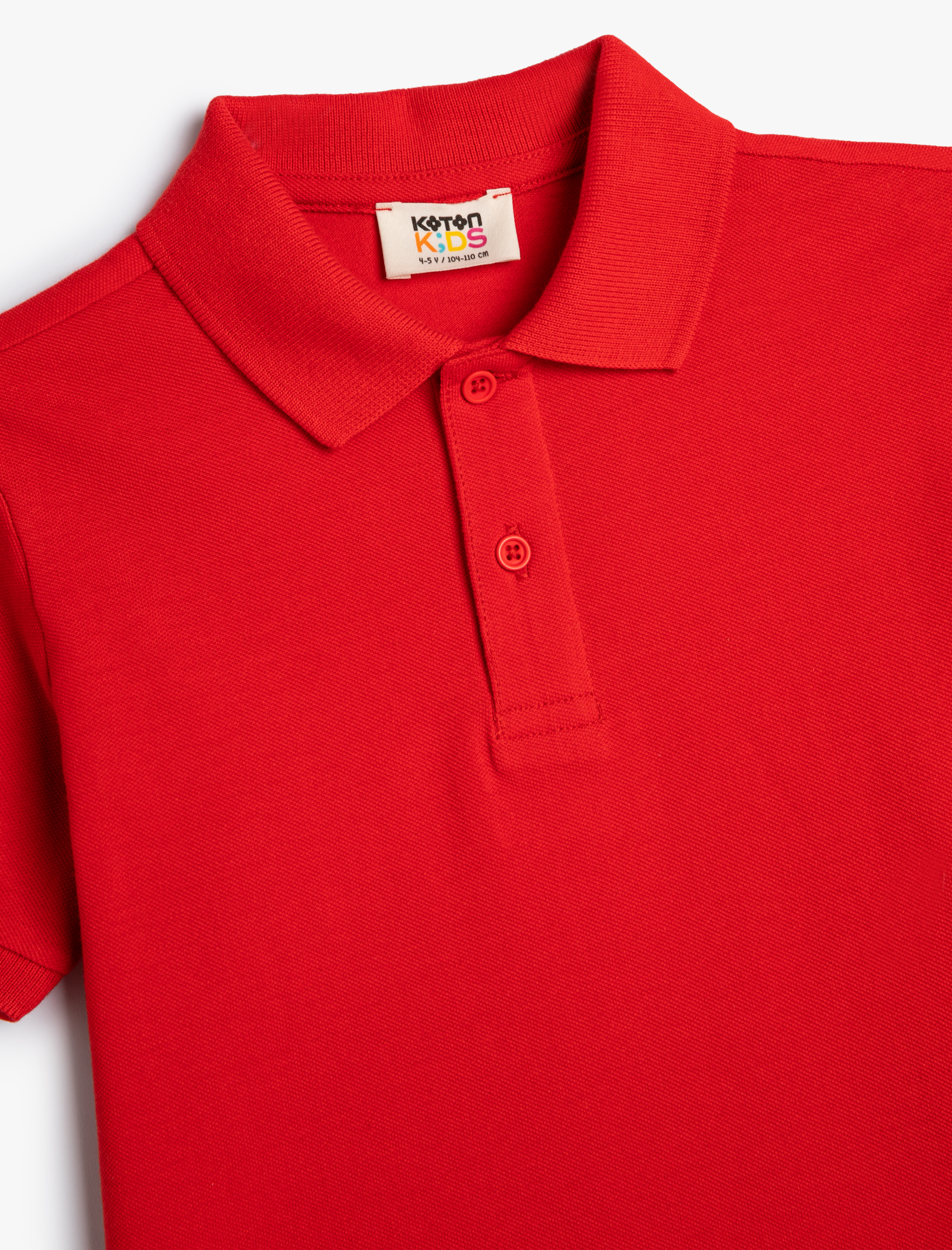  Erkek Çocuk Basic Polo Yaka Tişört Kısa Kollu Pamuklu