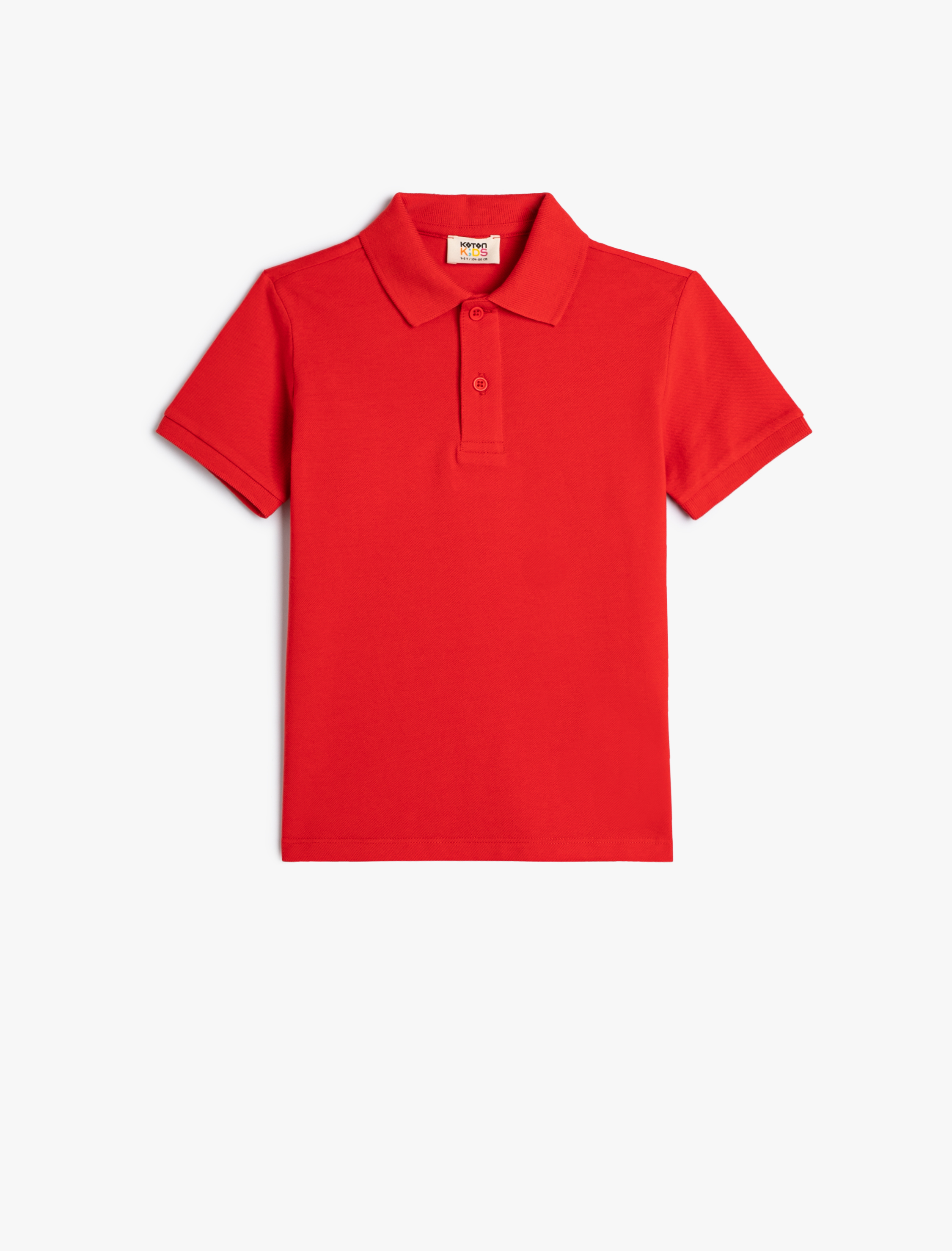  Erkek Çocuk Basic Polo Yaka Tişört Kısa Kollu Pamuklu