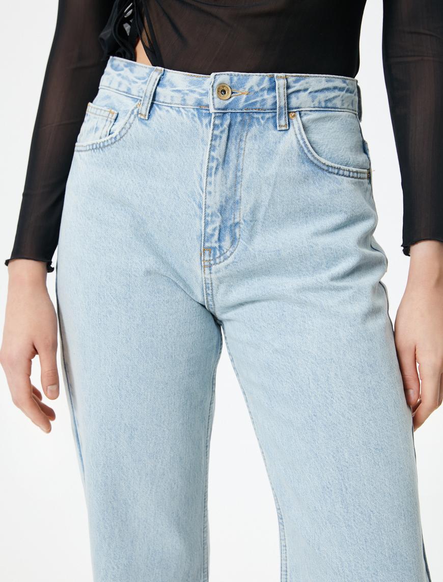   Yüksek Bel Straight Jean Kot Pantolon Düz Paça - Eve Jeans