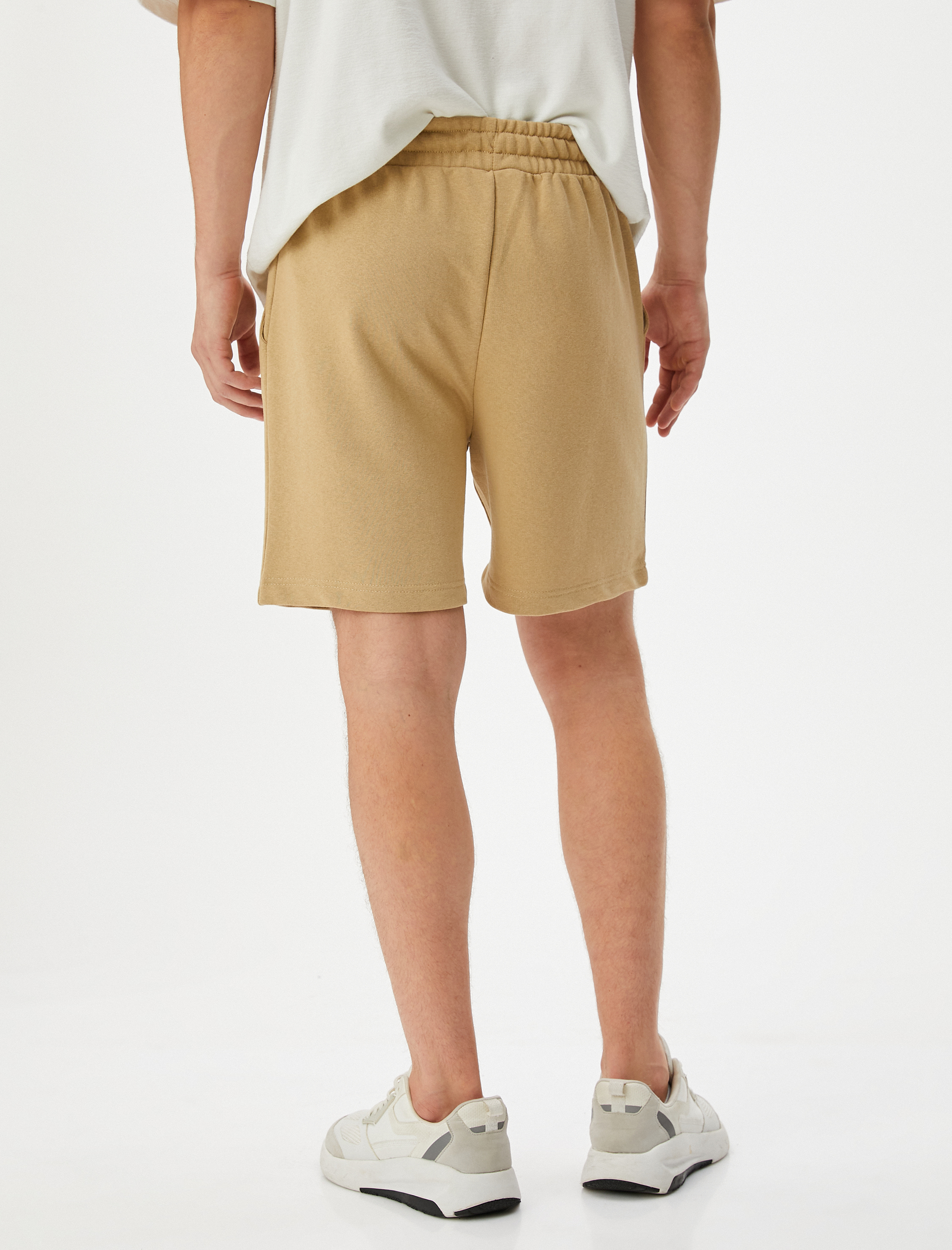   Basic Dokuma Şort Beli Bağcıklı Cep Detaylı