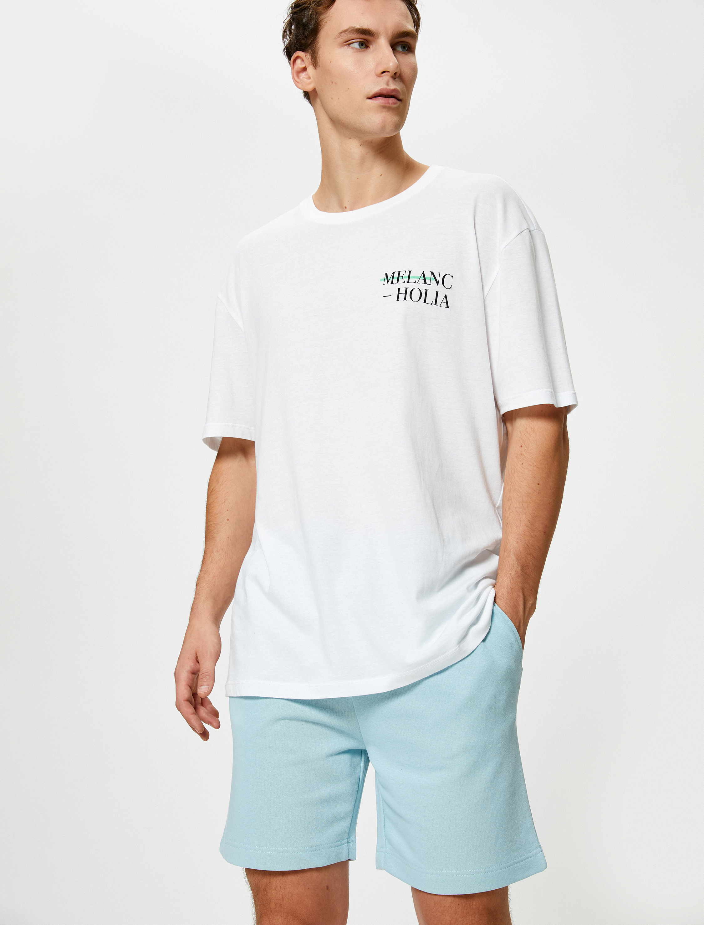   Basic Dokuma Şort Beli Bağcıklı Cep Detaylı