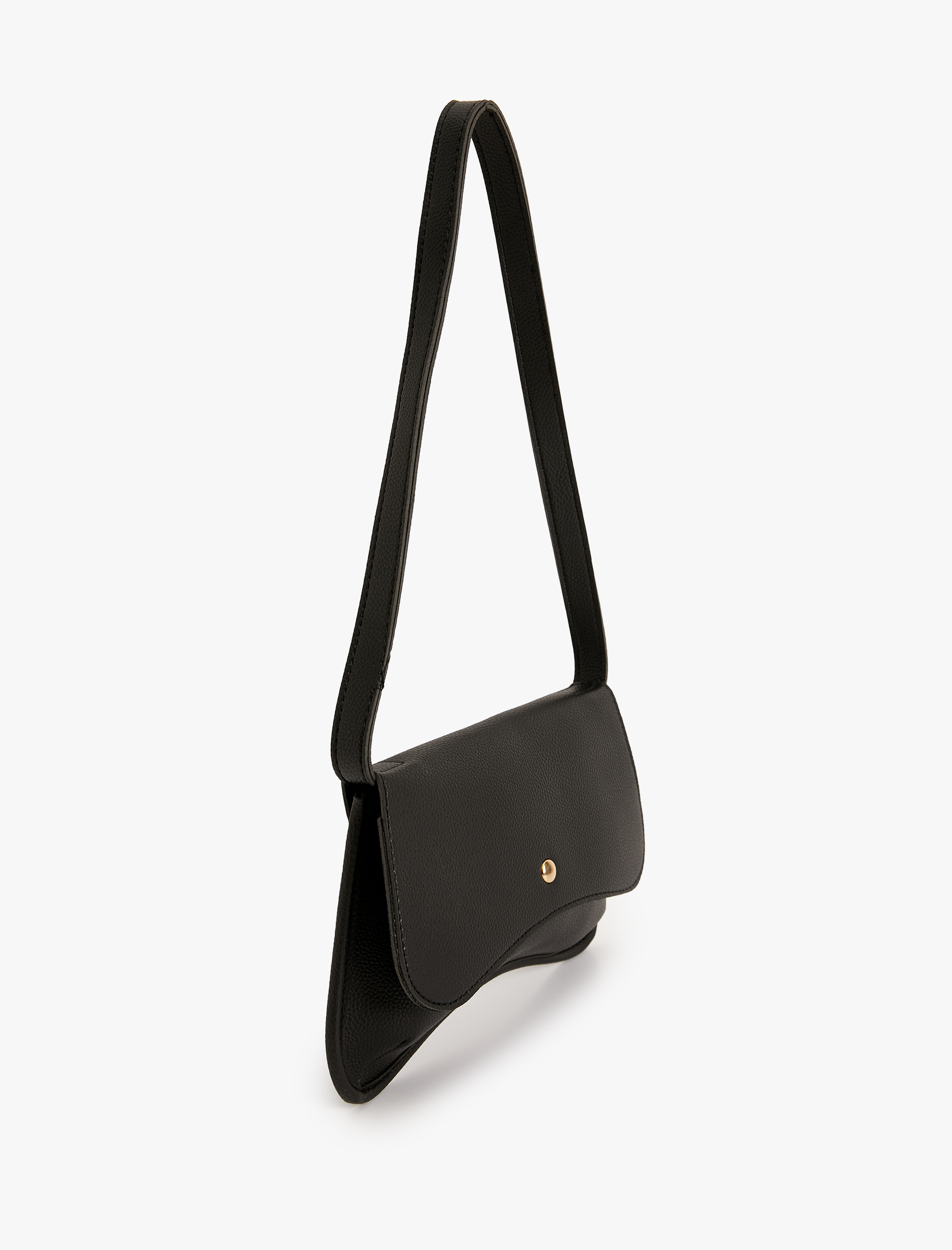  Kadın Baget Çanta Asimetrik Suni Deri