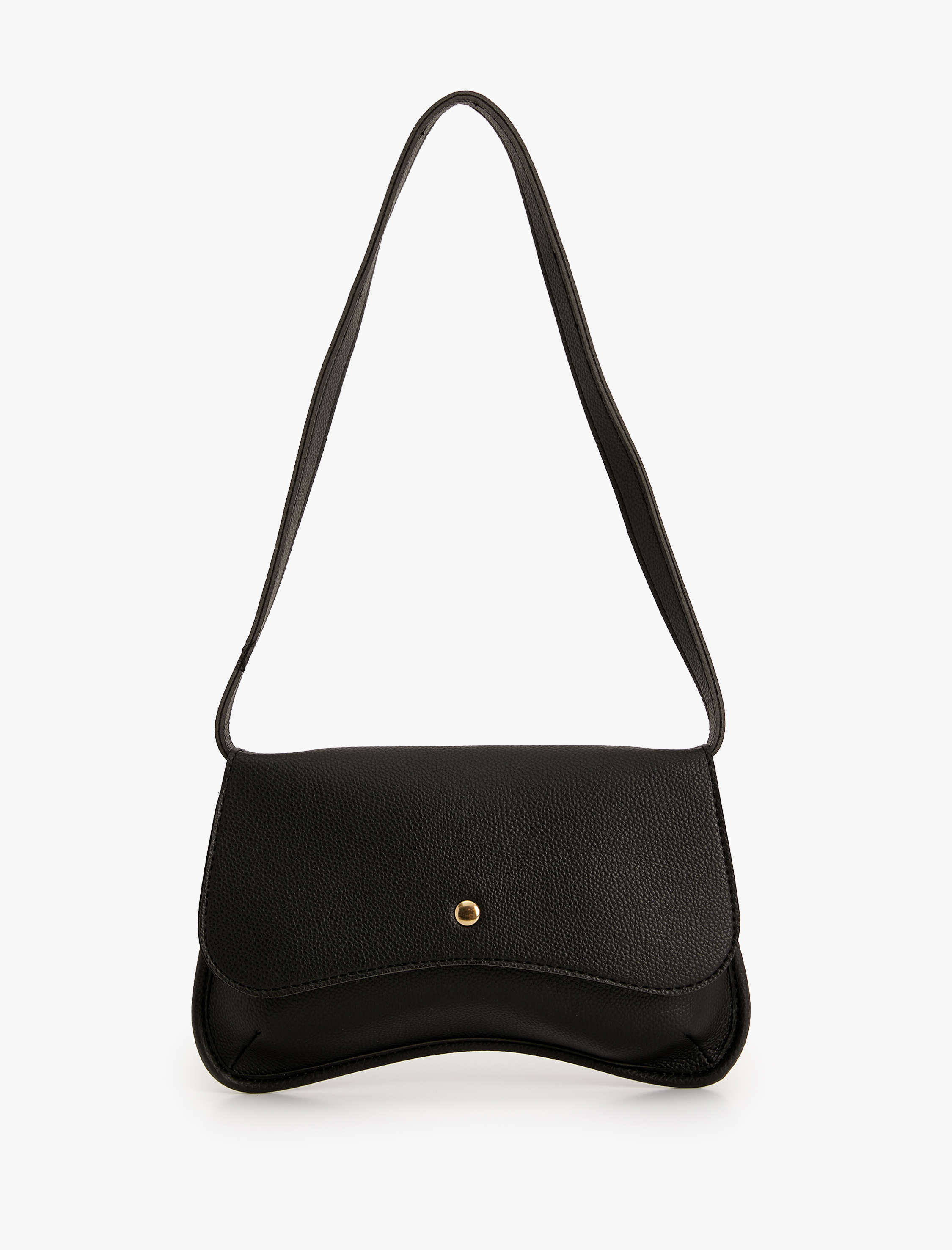  Kadın Baget Çanta Asimetrik Suni Deri