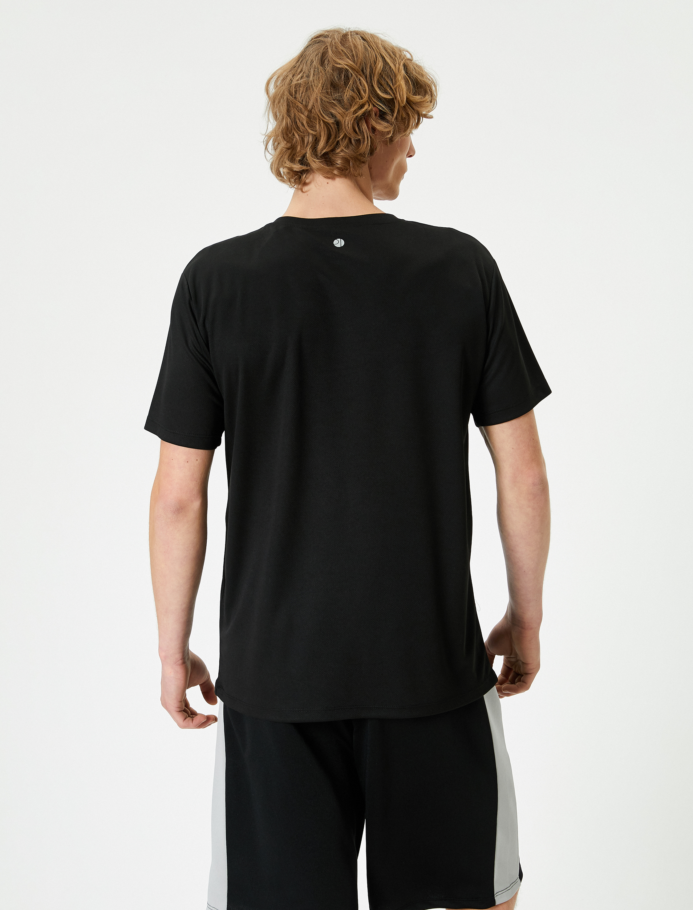   Spor Tişört Slogan Baskılı Bisiklet Yaka Kısa Kollu