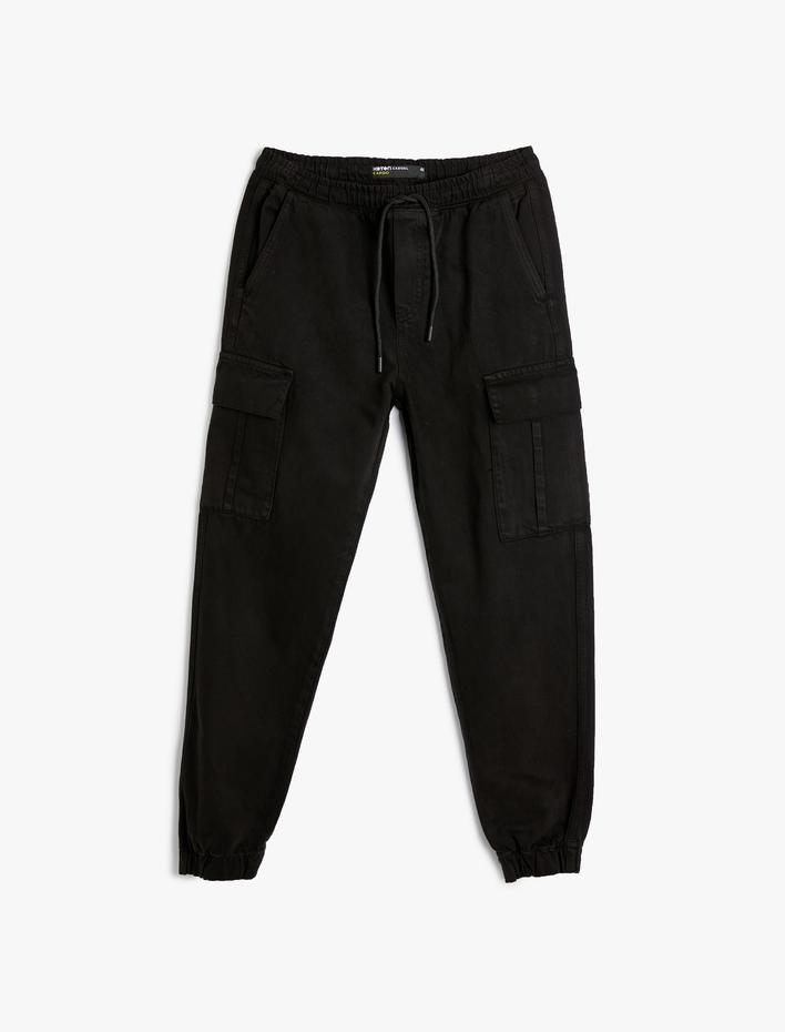  Jogger Pantolon Kargo Cepli Beli Bağcıklı Rahat Kesim