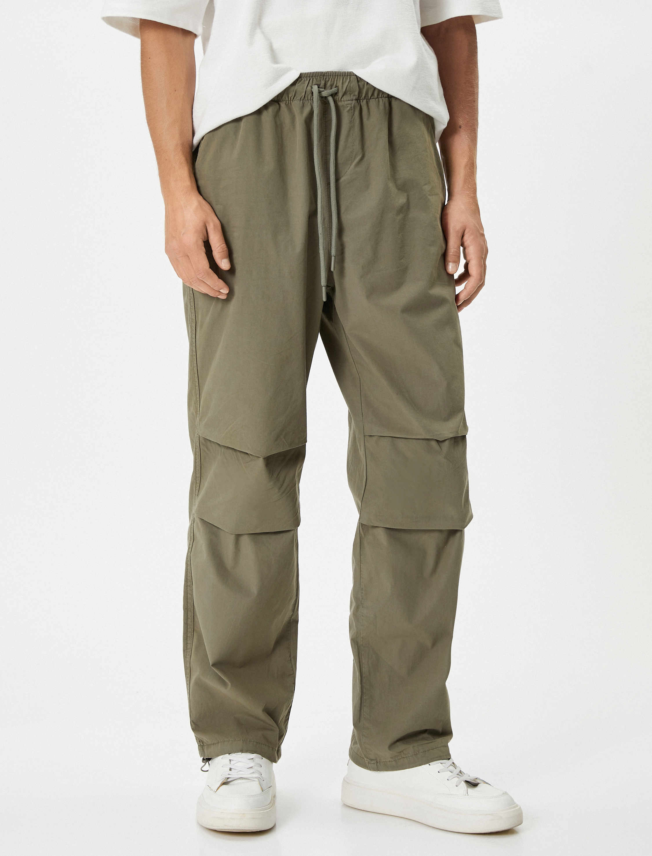   Paraşüt Bol Pantolon Oversize Beli Bağcıklı Cep Detaylı