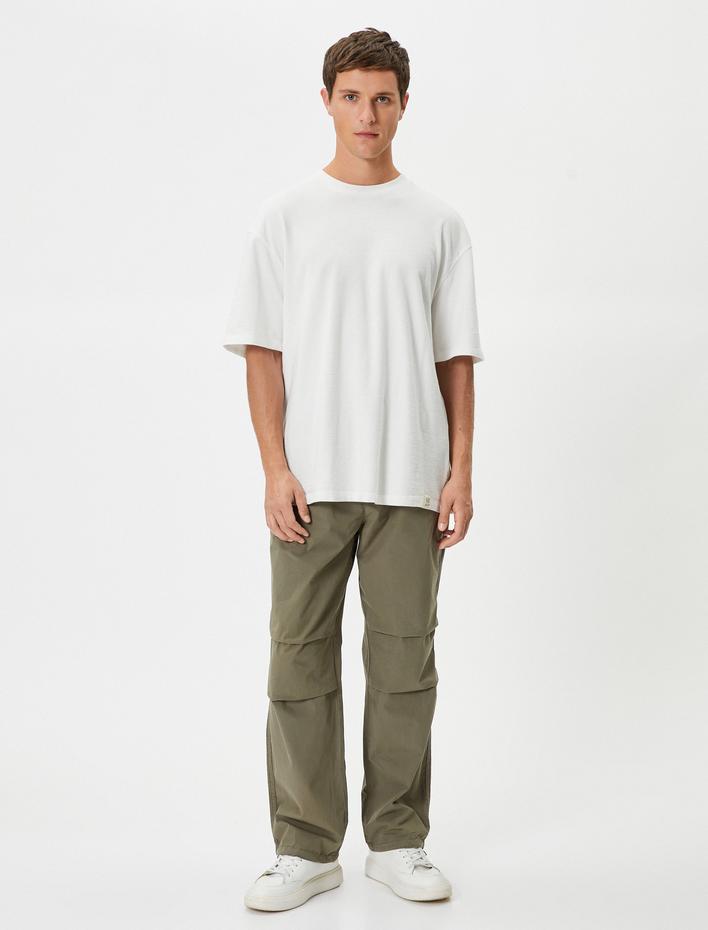  Paraşüt Bol Pantolon Oversize Beli Bağcıklı Cep Detaylı