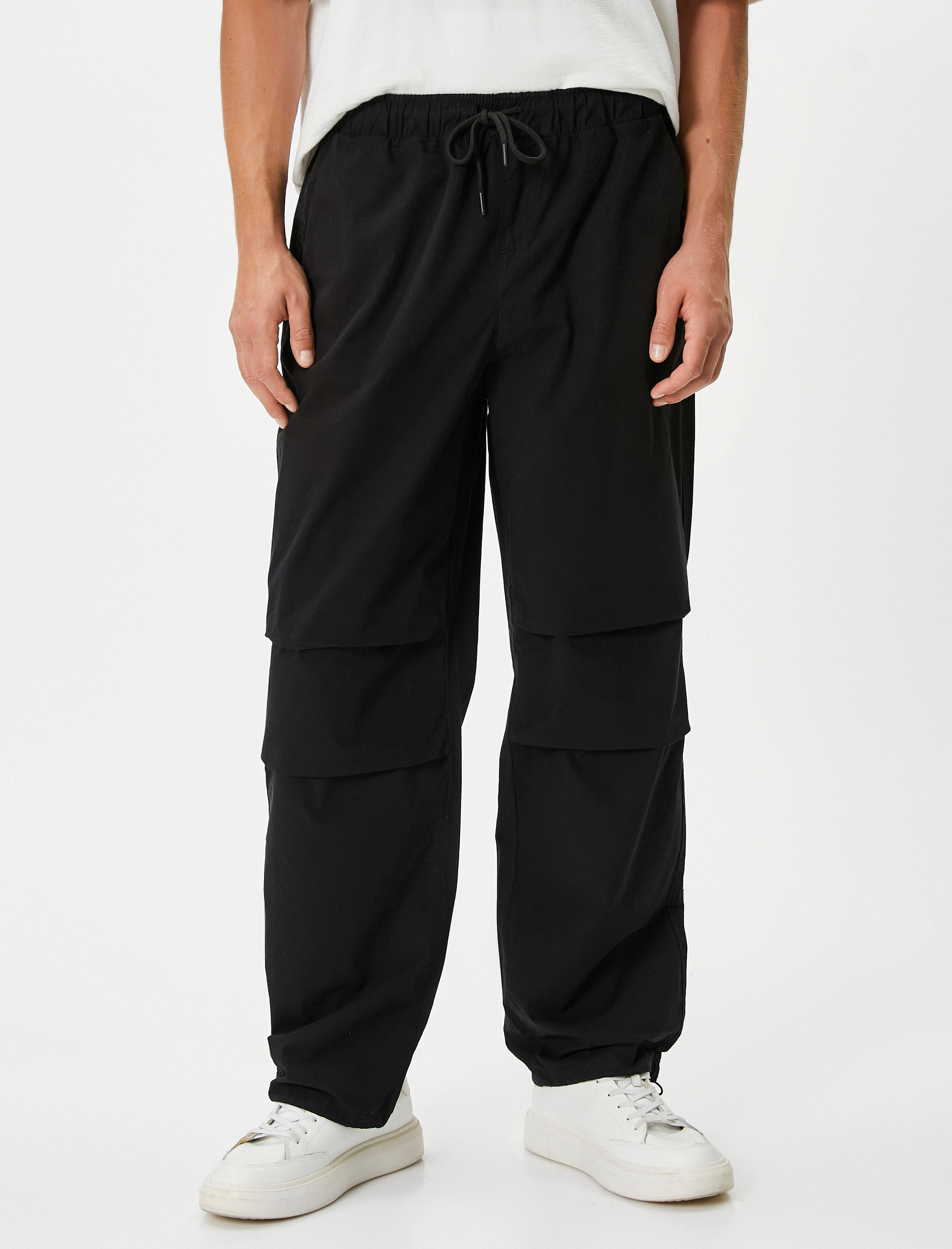   Paraşüt Bol Pantolon Oversize Beli Bağcıklı Cep Detaylı