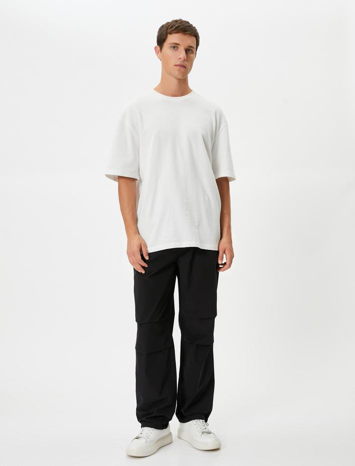  Paraşüt Bol Pantolon Oversize Beli Bağcıklı Cep Detaylı