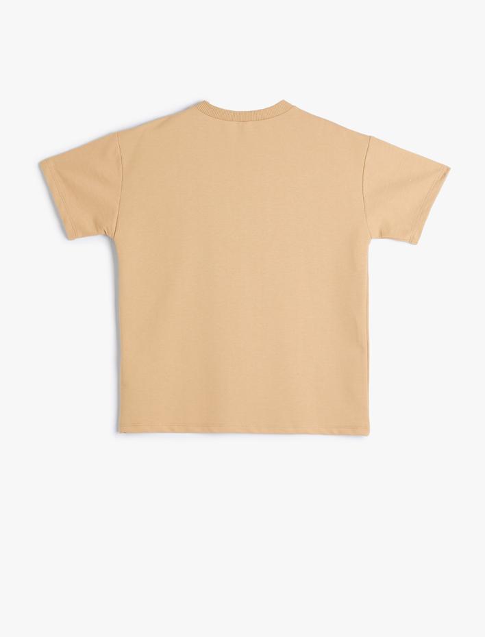 Erkek Çocuk Tişört Florida Şehir Baskılı Kısa Kollu Bisiklet Yaka