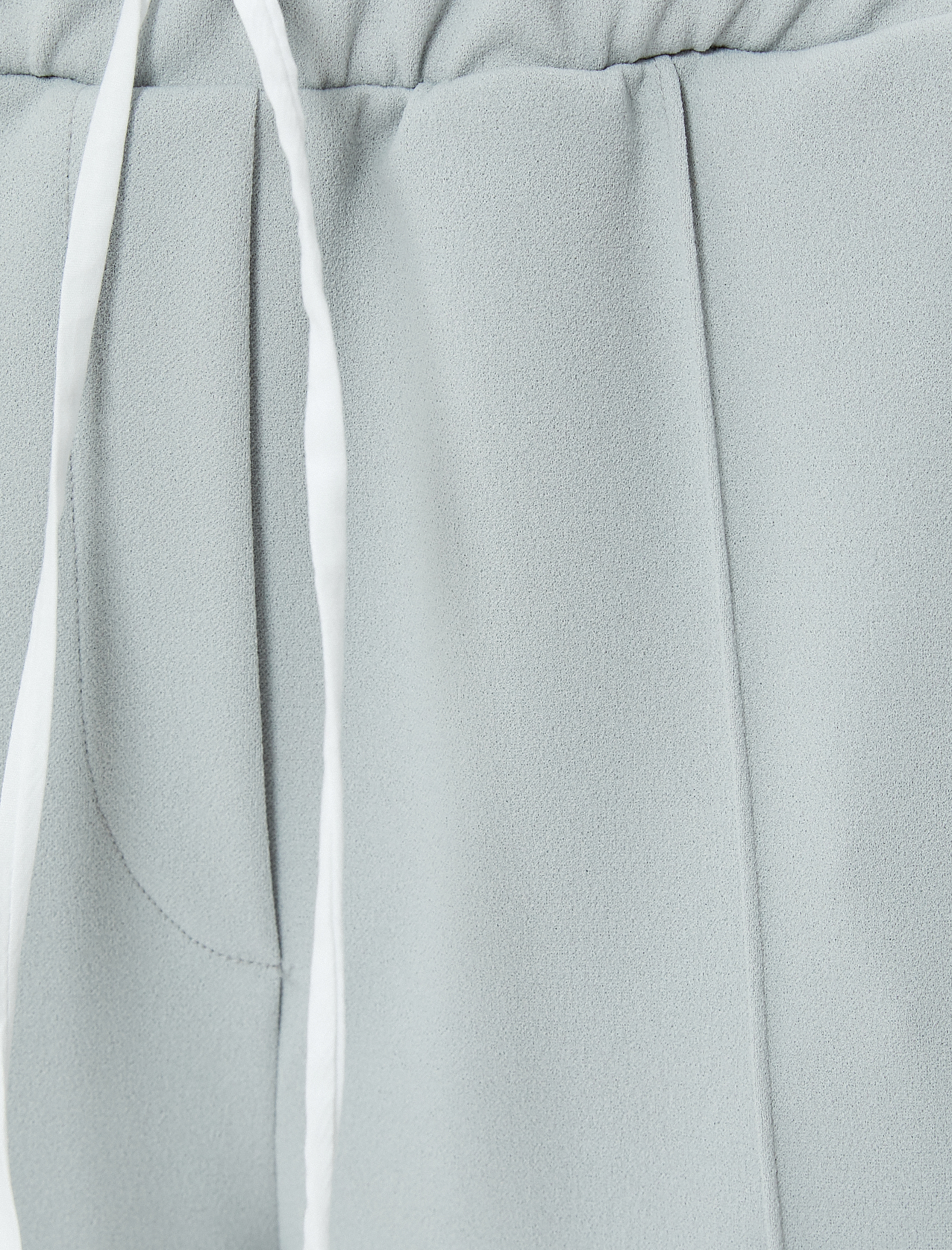   Jogger Pantolon Çift Bel Detaylı Bağlamalı Nervürlü