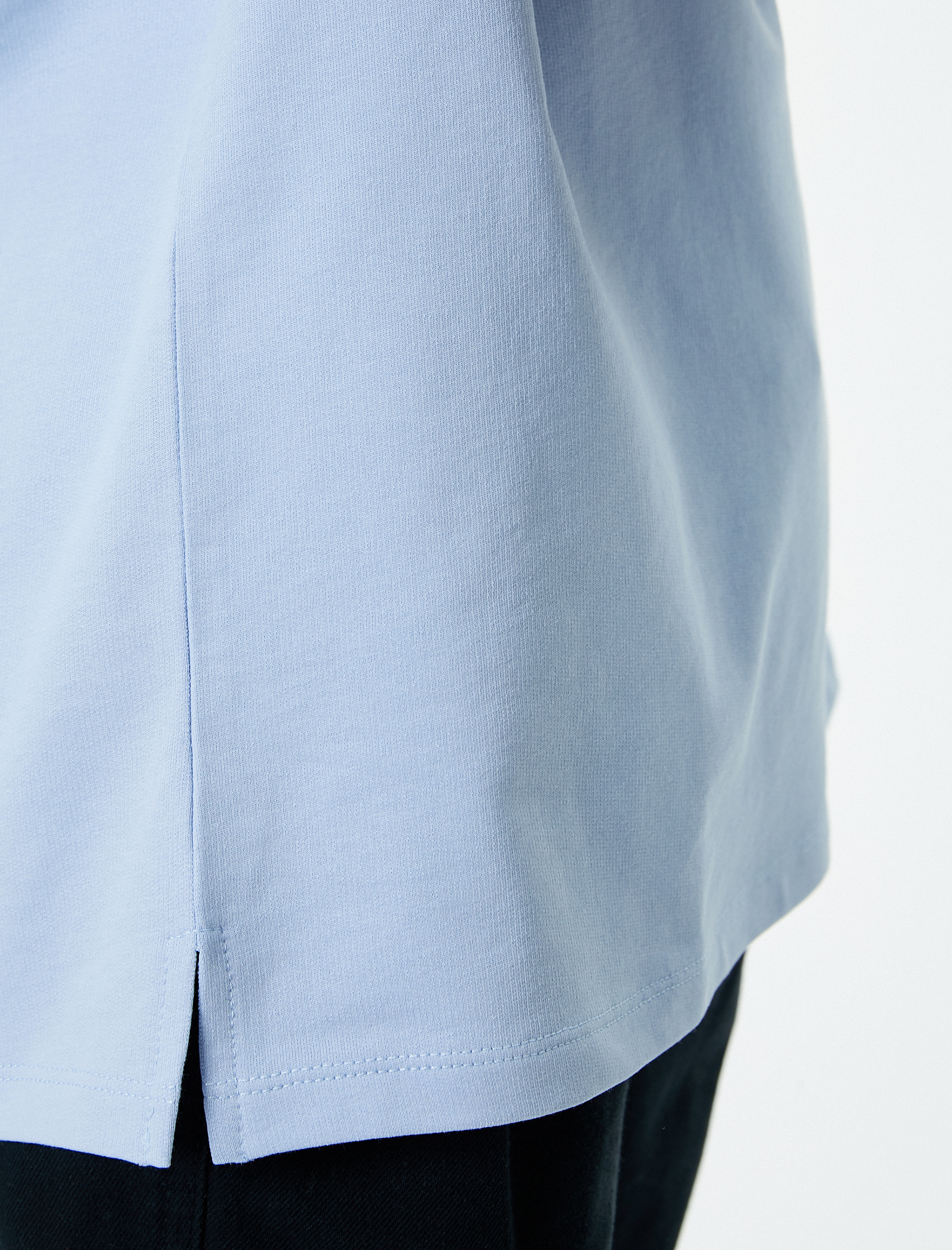   Basic Oversize Tişört Bisiklet Yaka Düşük Omuzlu Kısa Kollu Pamuklu