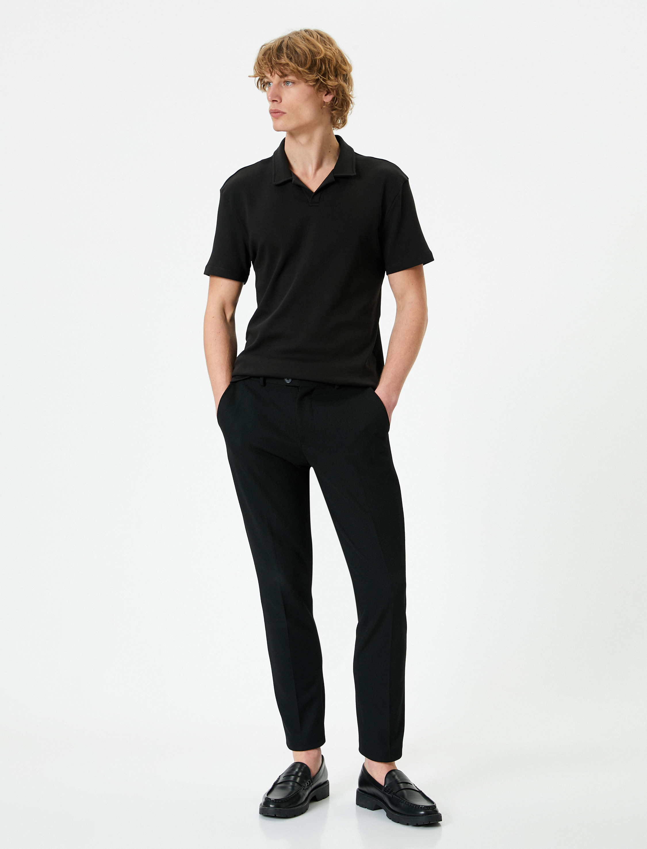   Polo Yaka Tişört Slim Fit Kısa Kollu