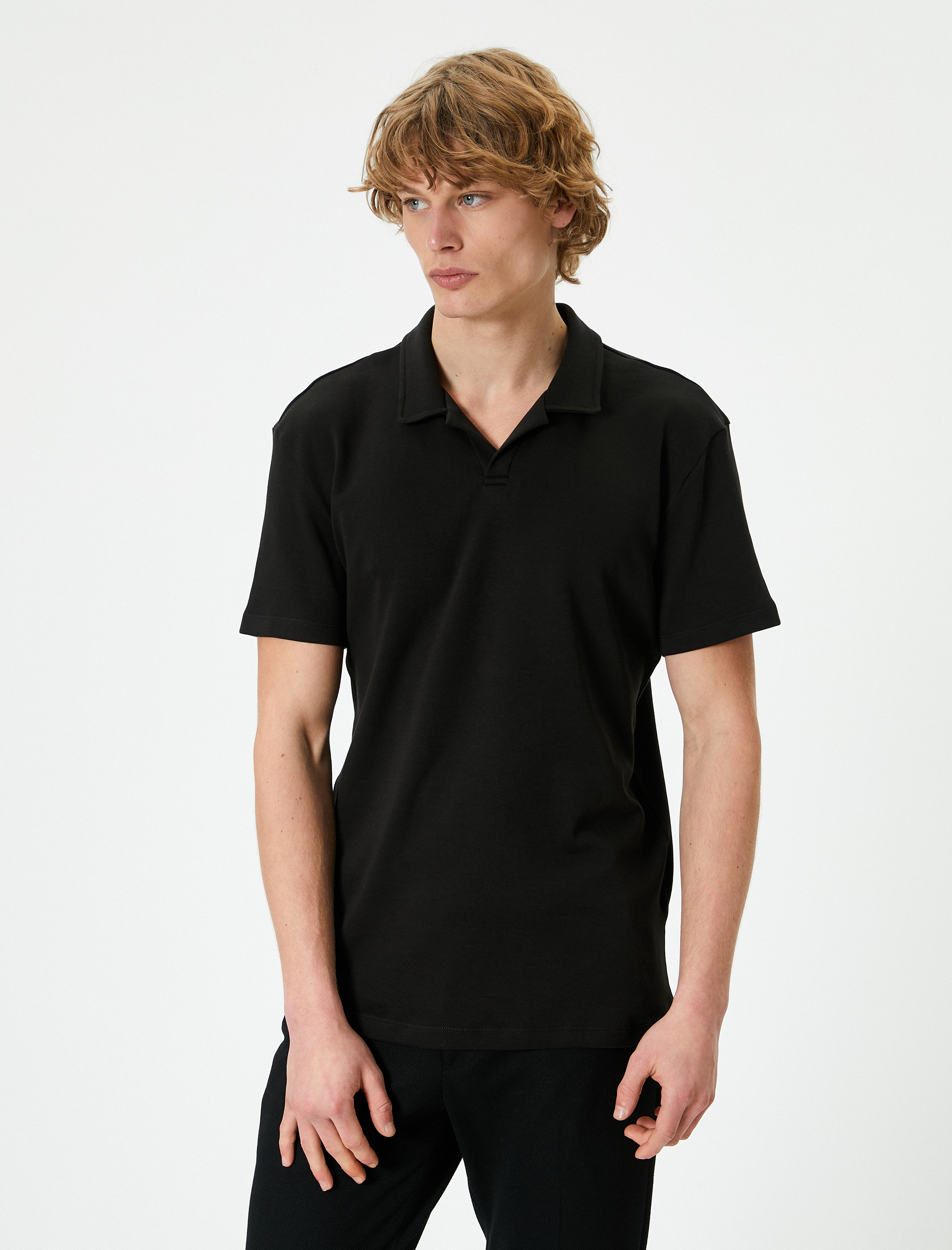   Polo Yaka Tişört Slim Fit Kısa Kollu