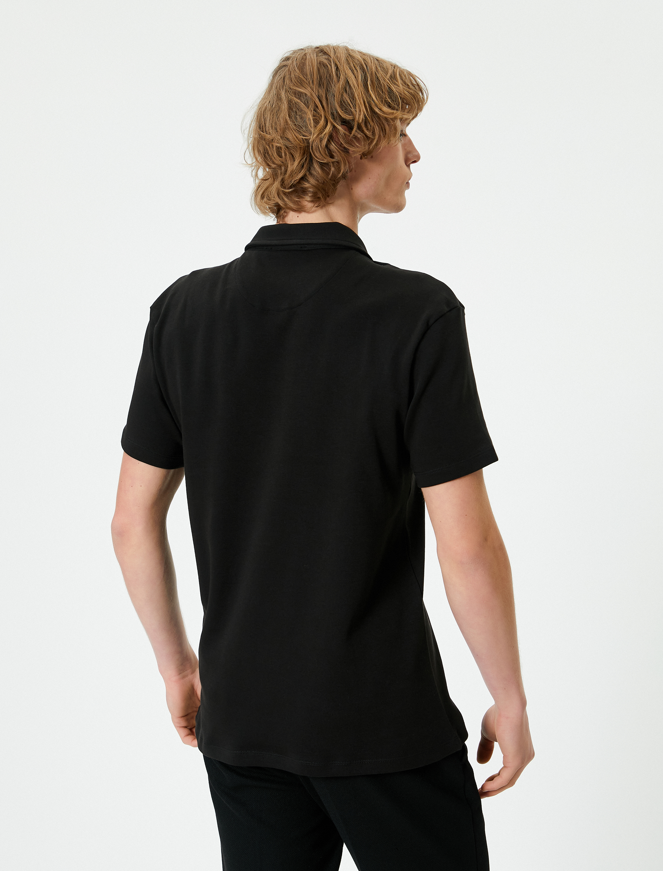   Polo Yaka Tişört Slim Fit Kısa Kollu