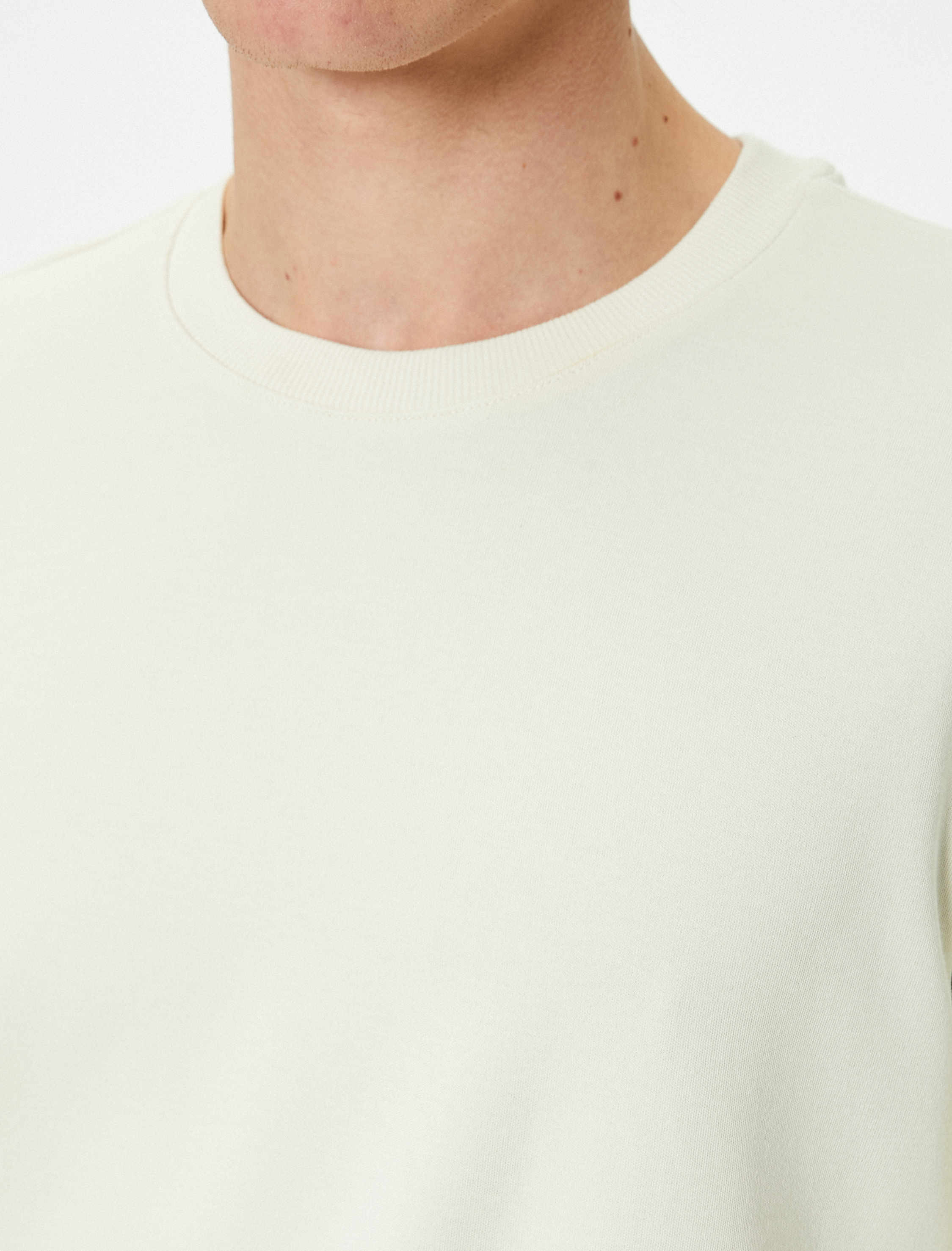 Basic Tişört Bisiklet Yaka Kısa Kollu Pamuklu